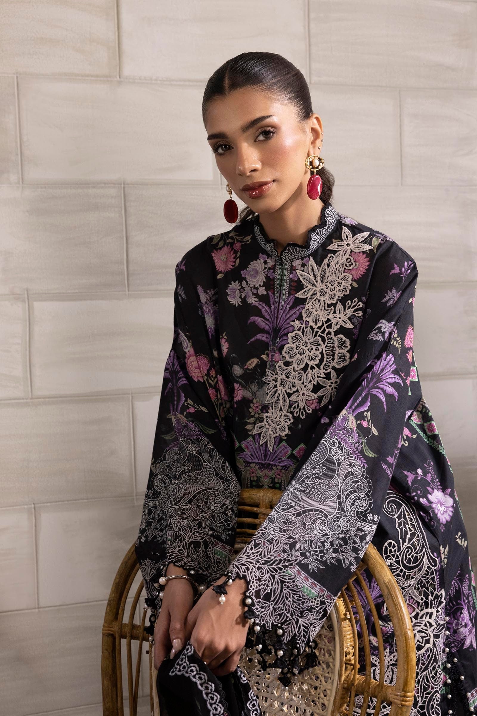 Sana Safinaz | Muzlin Spring 25 | M251-019B-3CS by Sana Safinaz - Designer Dress - Type: Ladies Clothes - Available at Libayah - 100% Original