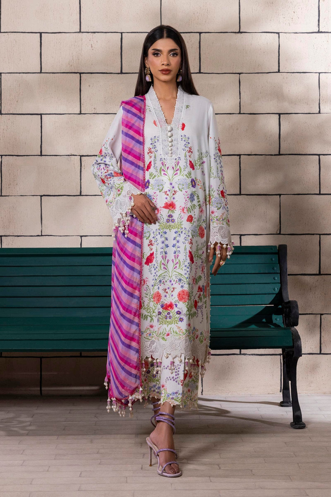 Sana Safinaz | Muzlin Spring 25 | M251-024A-3CI by Sana Safinaz - Designer Dress - Type: Ladies Clothes - Available at Libayah - 100% Original