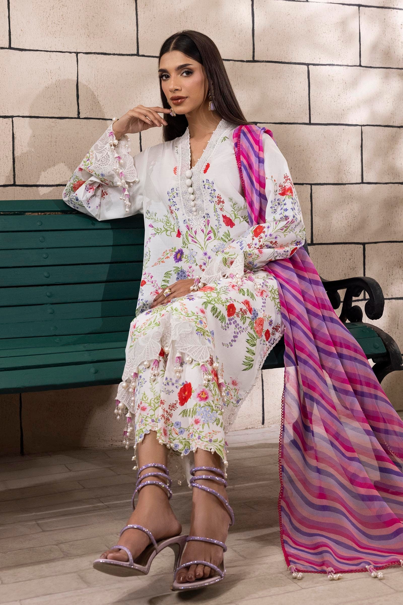 Sana Safinaz | Muzlin Spring 25 | M251-024A-3CI by Sana Safinaz - Designer Dress - Type: Ladies Clothes - Available at Libayah - 100% Original
