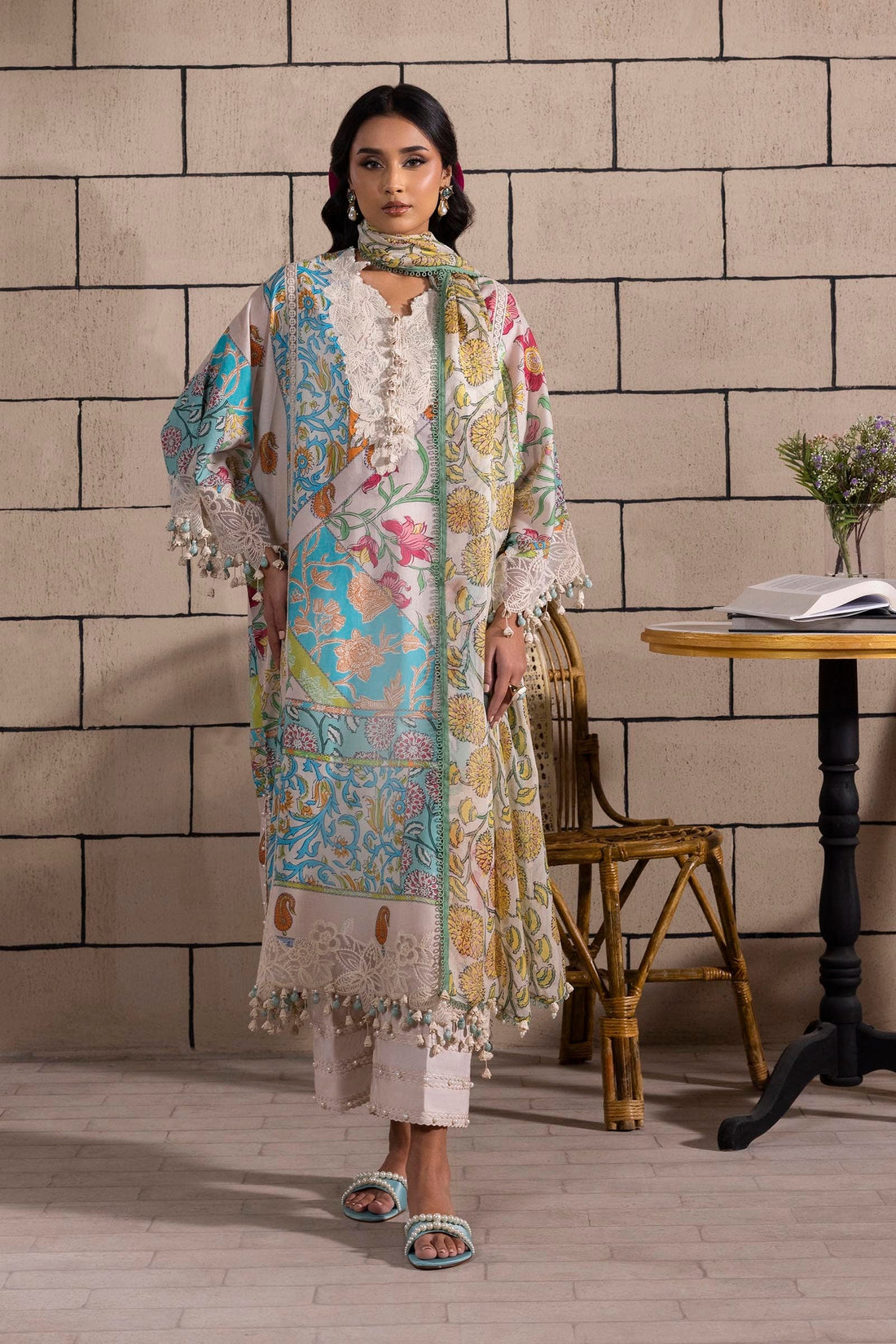 Sana Safinaz | Muzlin Spring 25 | M251-027B-3CI by Sana Safinaz - Designer Dress - Type: Ladies Clothes - Available at Libayah - 100% Original
