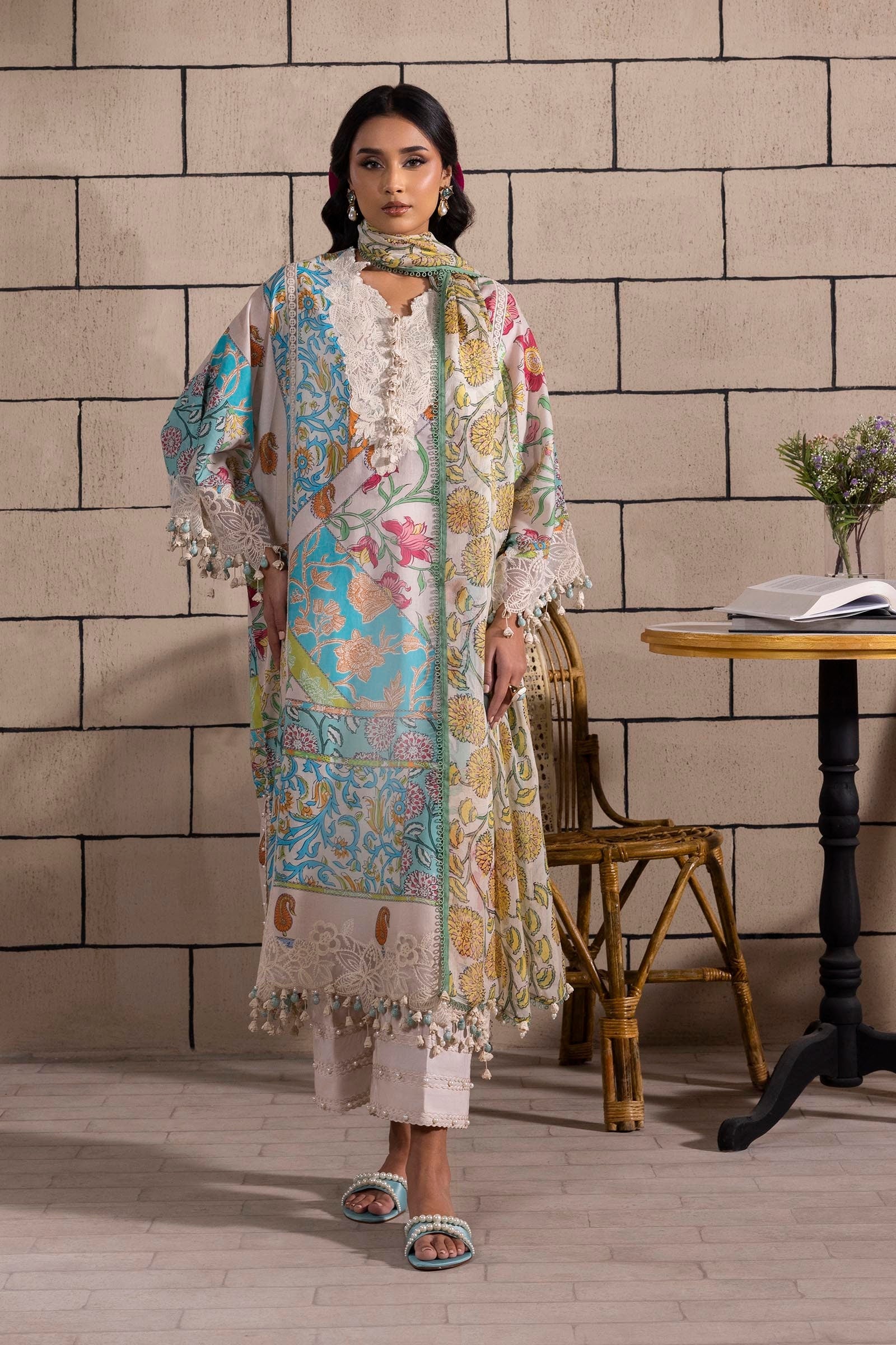 Sana Safinaz | Muzlin Spring 25 | M251-027B-3CI by Sana Safinaz - Designer Dress - Type: Ladies Clothes - Available at Libayah - 100% Original
