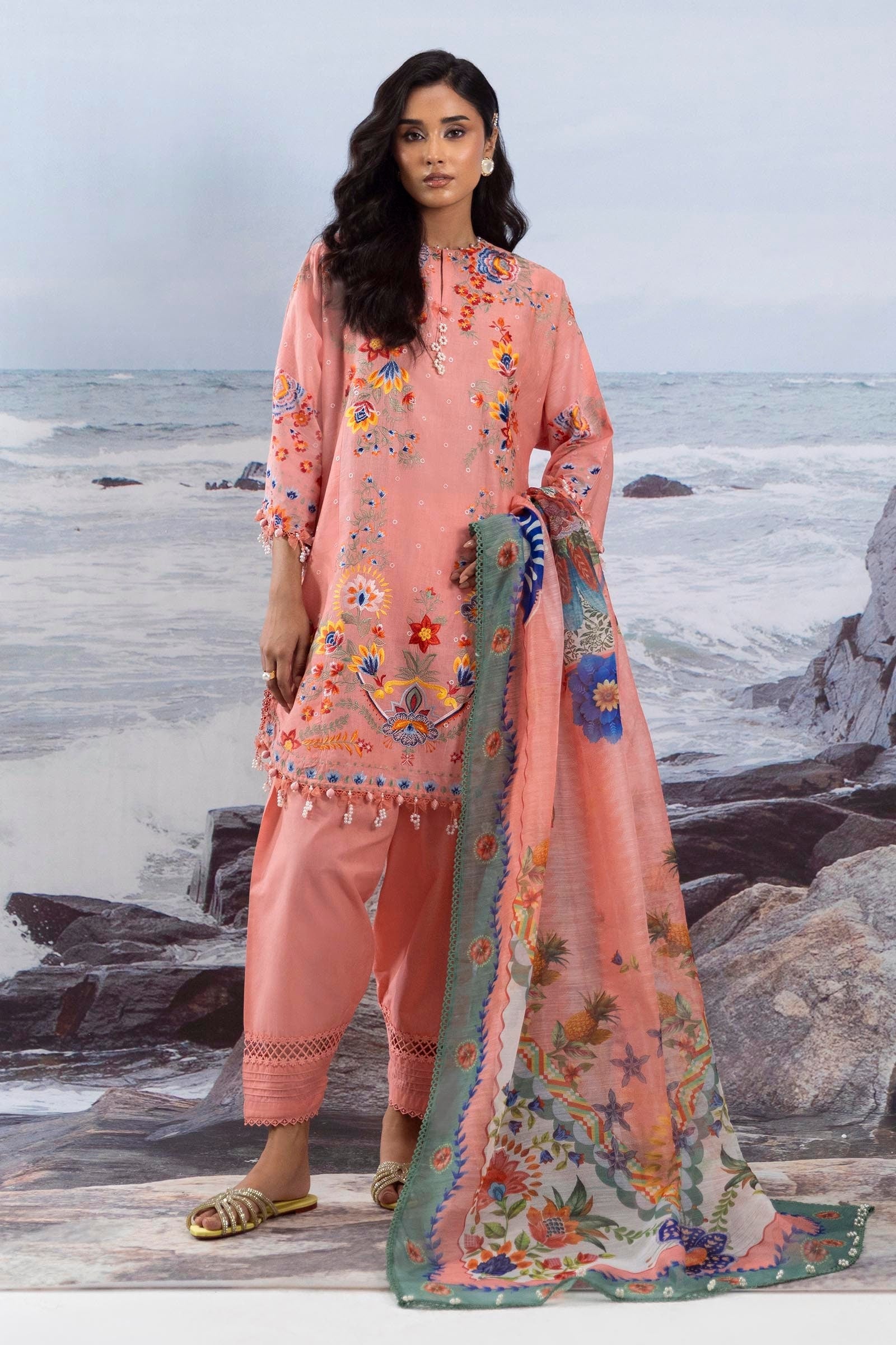 Sana Safinaz | Muzlin Summer 25 | 018B by Sana Safinaz - Designer Dress - Type: Ladies Clothes - Available at Libayah - 100% Original