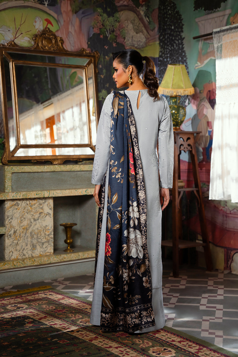 Saira Rizwan | Dahini Silk Pret | SWAN - SRLP04-25 by Saira Rizwan - Designer Dress - Type: Ladies Clothes - Available at Libayah - 100% Original
