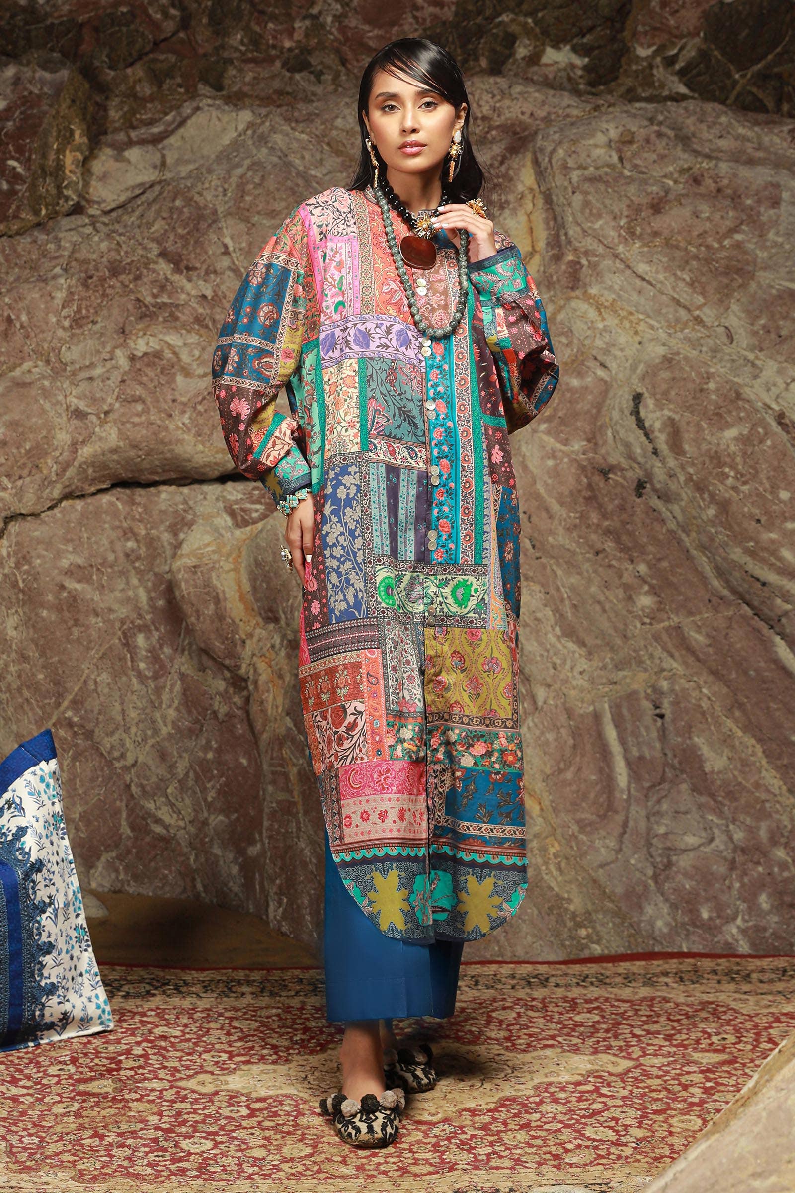Sana Safinaz | Mahay Spring 24 | H241-014B-2C by Sana Safinaz - Designer Dress - Type: Ladies Clothes - Available at Libayah - 100% Original