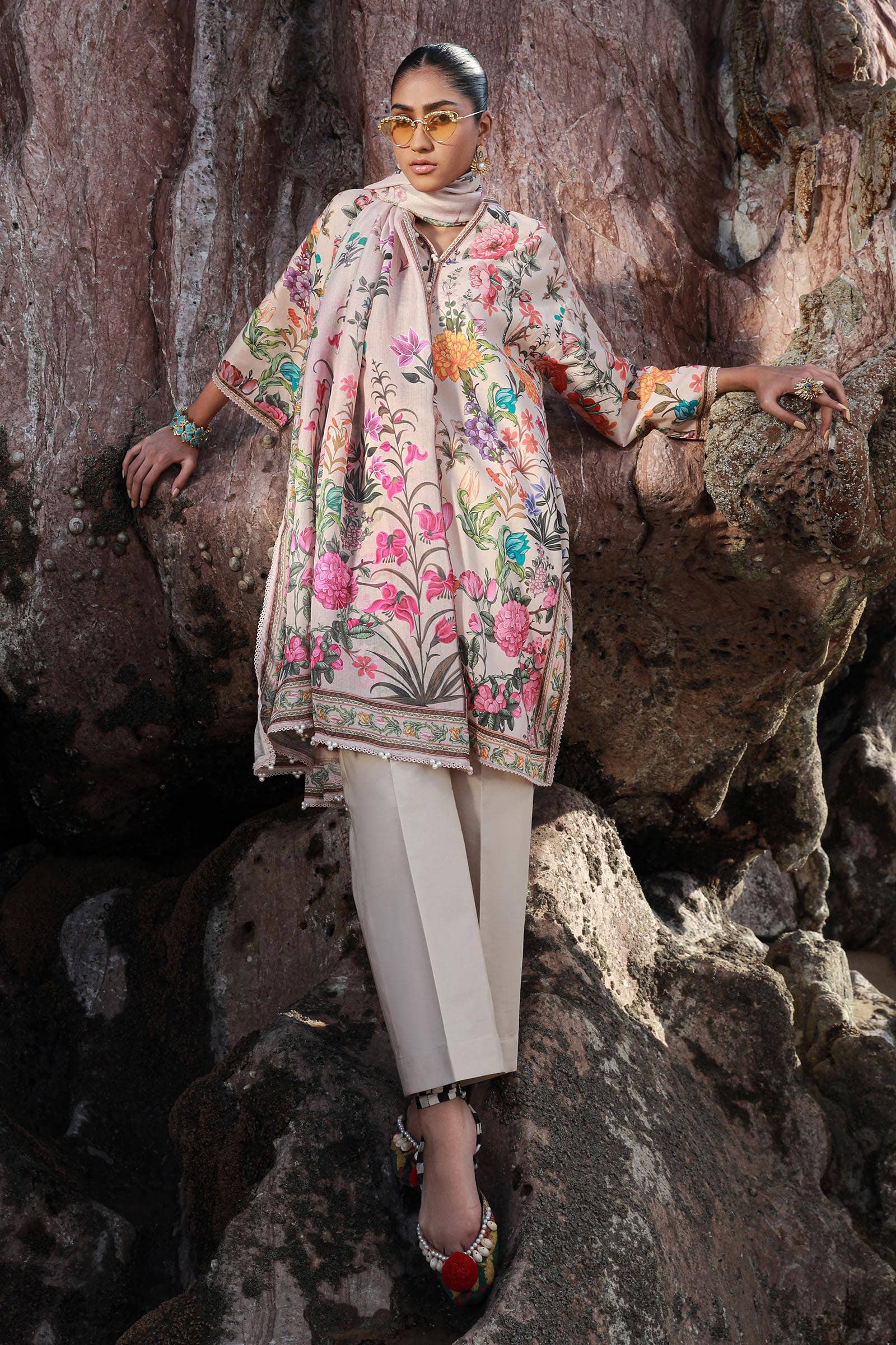 Sana Safinaz | Mahay Spring 24 | H241-019B-3CS by Sana Safinaz - Designer Dress - Type: Ladies Clothes - Available at Libayah - 100% Original