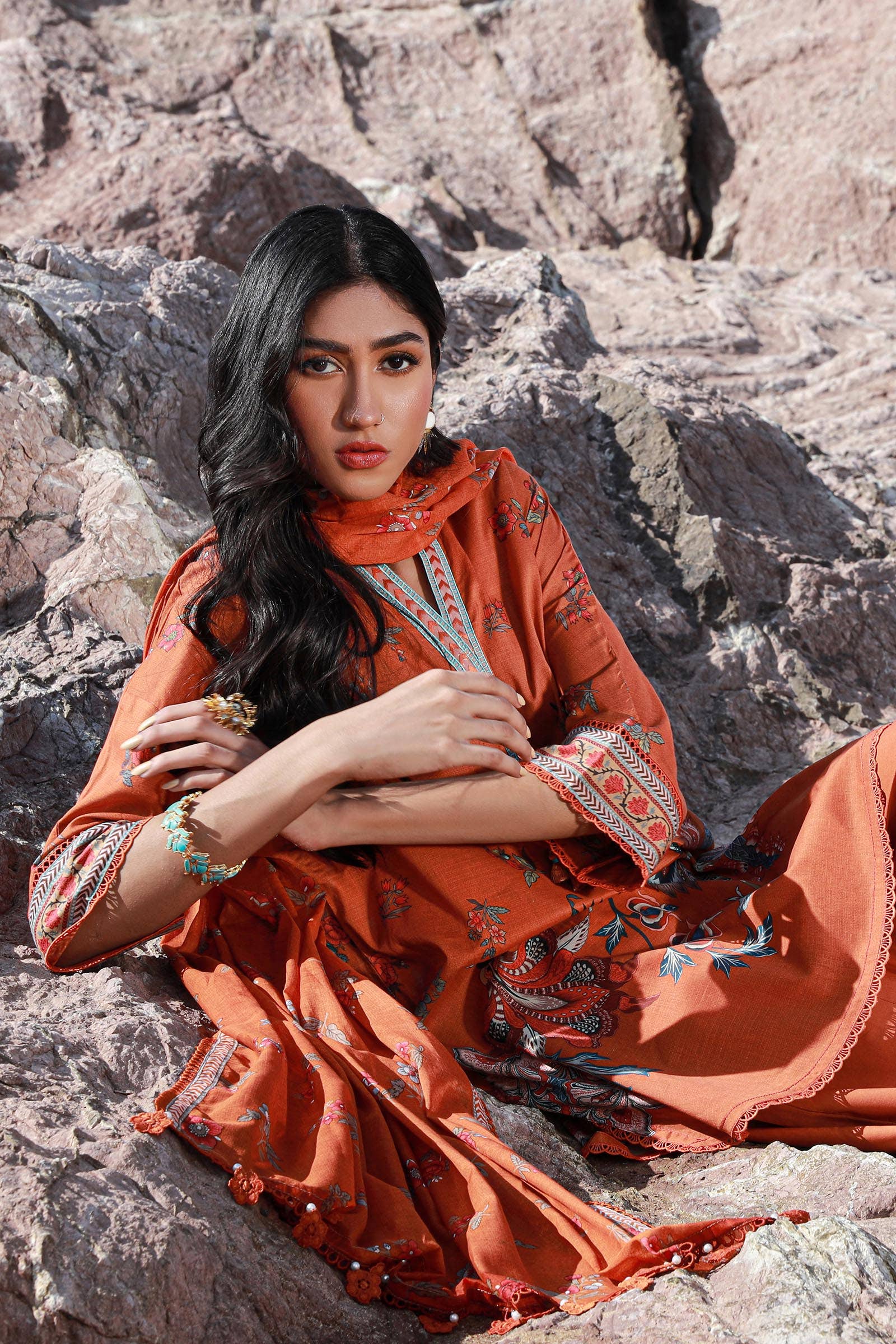 Sana Safinaz | Mahay Spring 24 | H241-020A-3CG by Sana Safinaz - Designer Dress - Type: Ladies Clothes - Available at Libayah - 100% Original