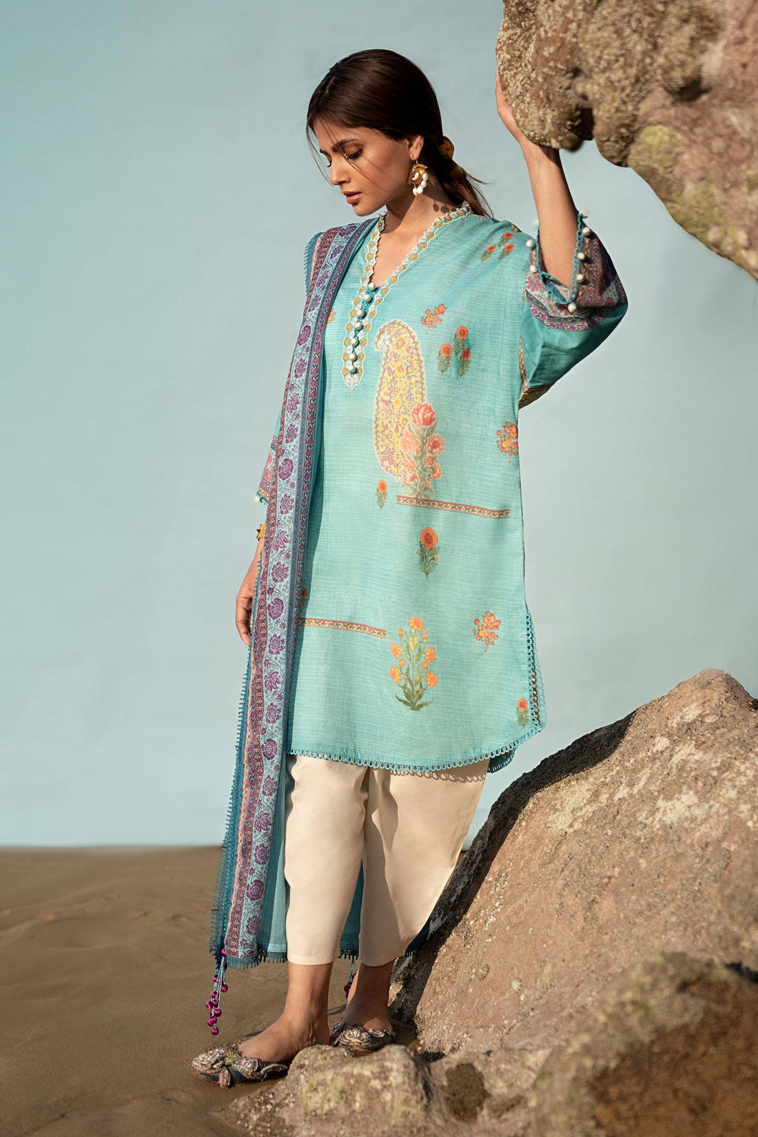 Sana Safinaz | Mahay Spring 24 | H241-022B-2BS by Sana Safinaz - Designer Dress - Type: Ladies Clothes - Available at Libayah - 100% Original