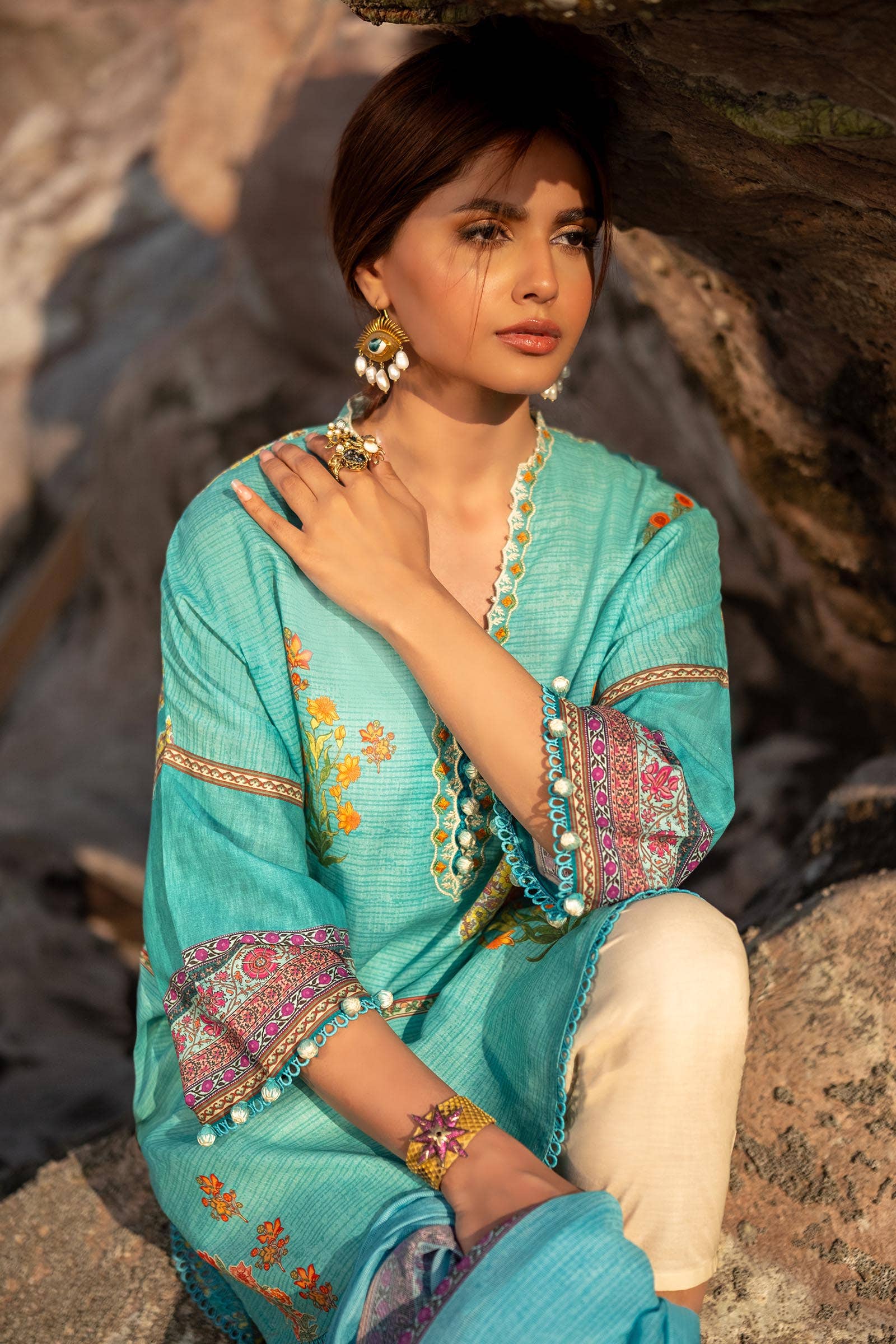 Sana Safinaz | Mahay Spring 24 | H241-022B-2BS by Sana Safinaz - Designer Dress - Type: Ladies Clothes - Available at Libayah - 100% Original