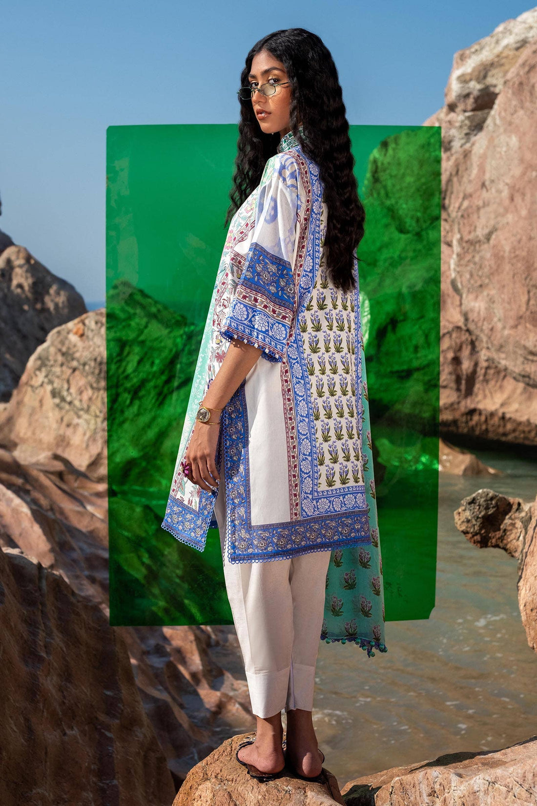Sana Safinaz | Mahay Spring 24 | H241-003B-2BI by Sana Safinaz - Designer Dress - Type: Ladies Clothes - Available at Libayah - 100% Original