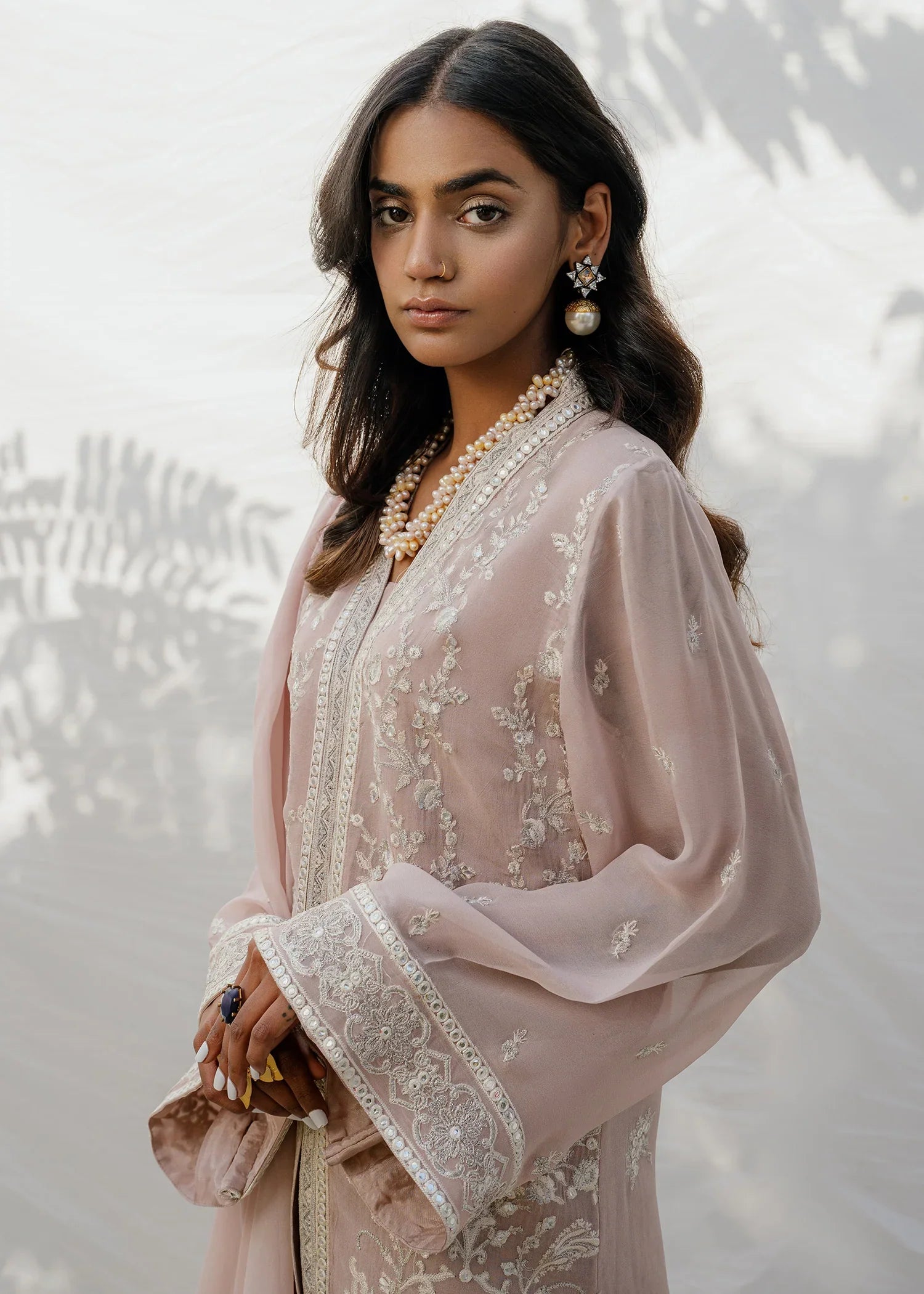 Mahgul | Eid Edit 2024 | Mauve Flora by Mahgul - Designer Dress - Type: Ladies Clothes - Available at Libayah - 100% Original