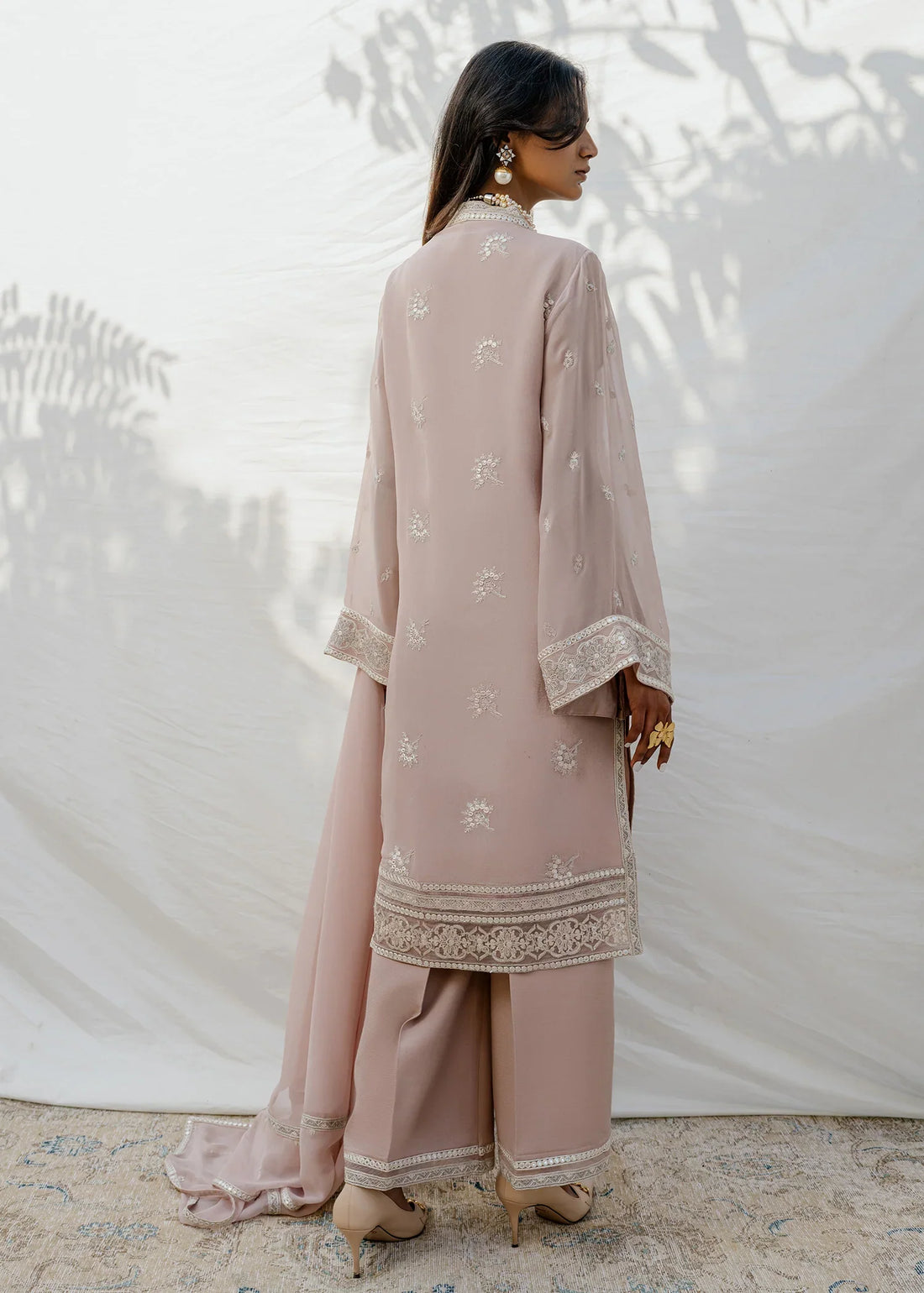 Mahgul | Eid Edit 2024 | Mauve Flora by Mahgul - Designer Dress - Type: Ladies Clothes - Available at Libayah - 100% Original