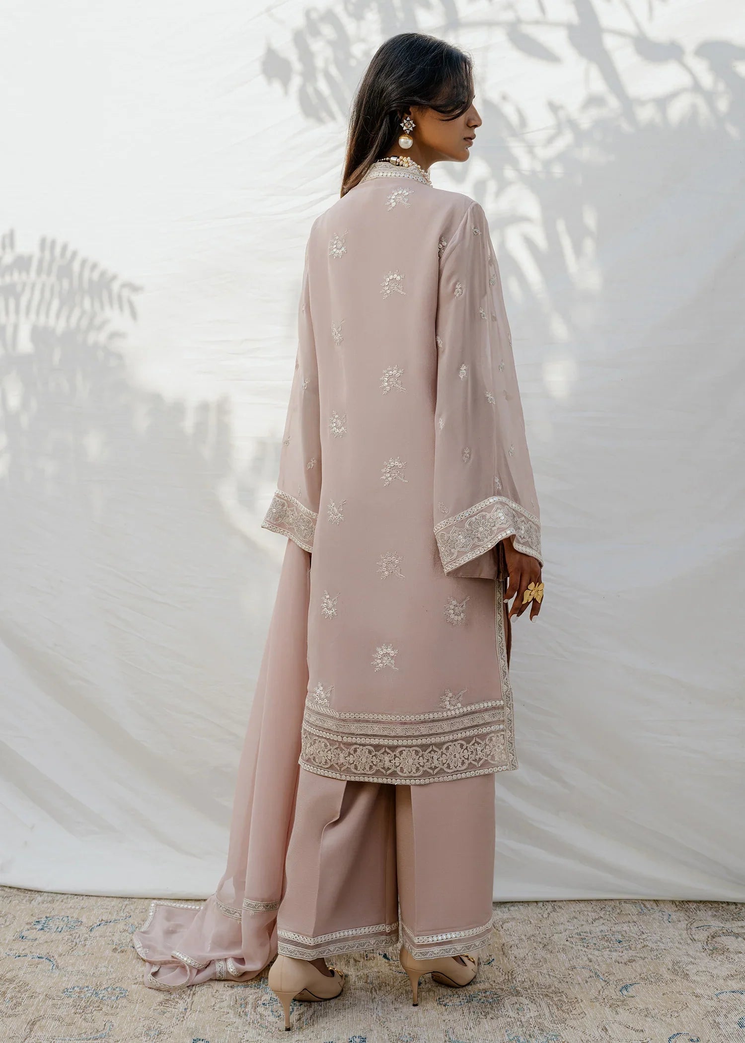 Mahgul | Eid Edit 2024 | Mauve Flora by Mahgul - Designer Dress - Type: Ladies Clothes - Available at Libayah - 100% Original