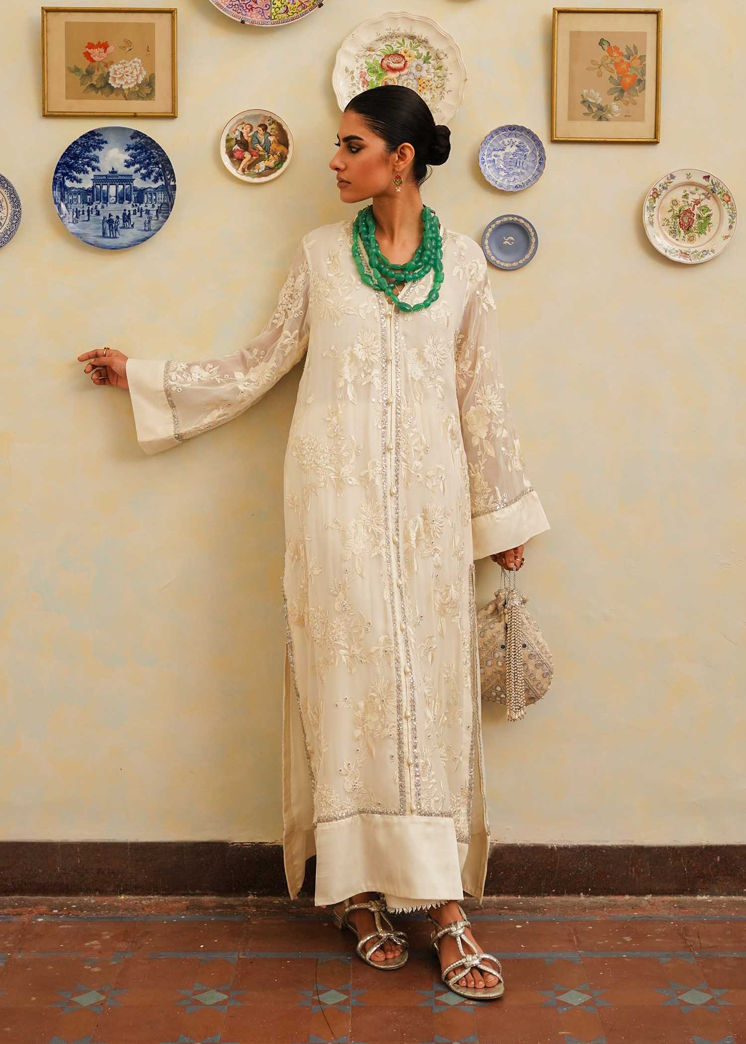 Mahgul | Eid Edit 2024 | Luxe Ivoir by Mahgul - Designer Dress - Type: Ladies Clothes - Available at Libayah - 100% Original