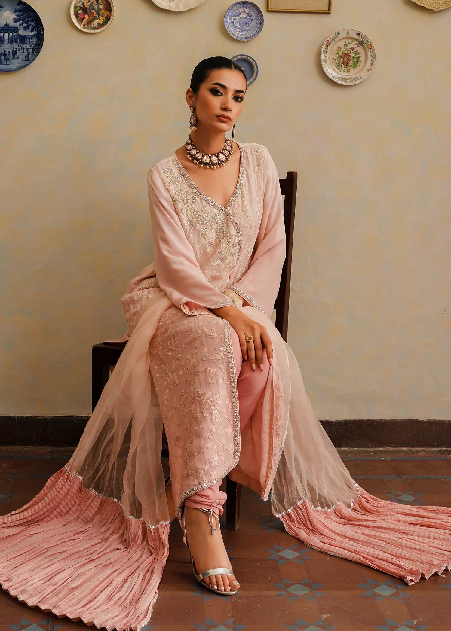 Mahgul | Eid Edit 2024 | Pink Shade by Mahgul - Designer Dress - Type: Ladies Clothes - Available at Libayah - 100% Original