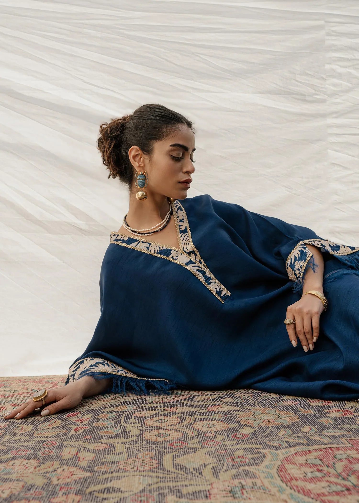 Mahgul | Eid Edit 2024 | Cobalt Sea by Mahgul - Designer Dress - Type: Ladies Clothes - Available at Libayah - 100% Original