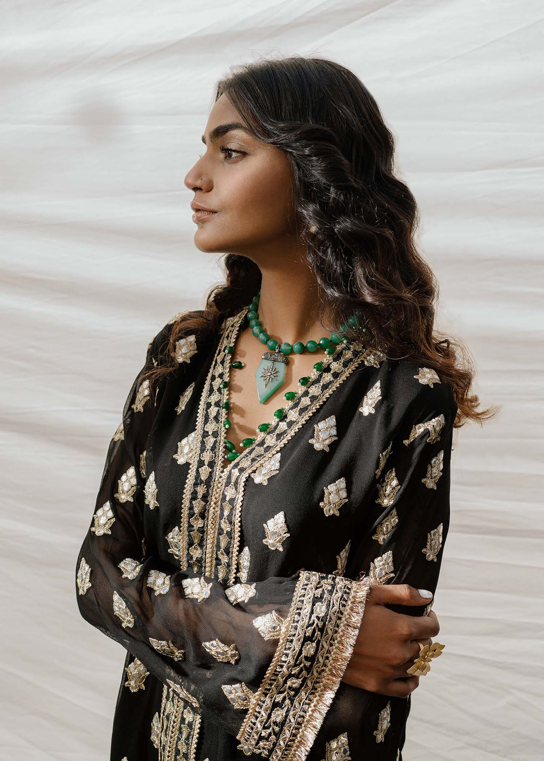 Mahgul | Eid Edit 2024 | Black Stone by Mahgul - Designer Dress - Type: Ladies Clothes - Available at Libayah - 100% Original