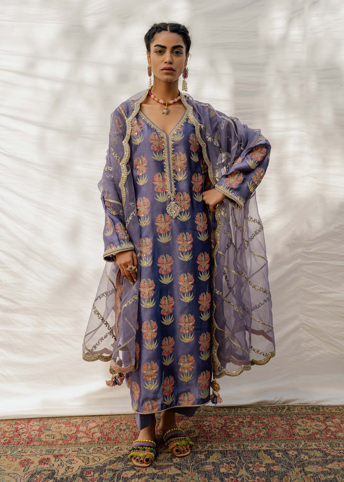 Mahgul | Eid Edit 2024 | Damson Diamante by Mahgul - Designer Dress - Type: Ladies Clothes - Available at Libayah - 100% Original