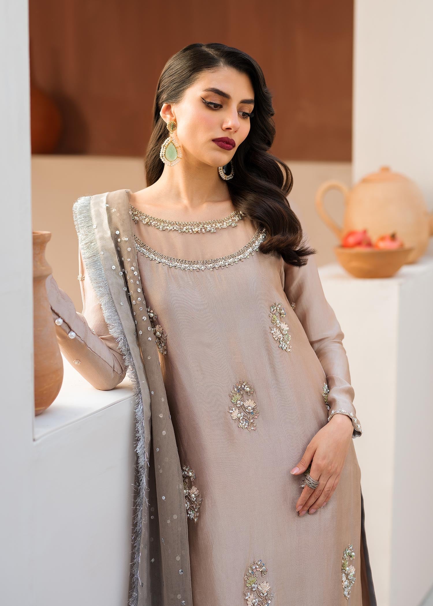 Mahum Asad | Raising The Bar | Sand by Mahum Asad - Designer Dress - Type: Ladies Clothes - Available at Libayah - 100% Original