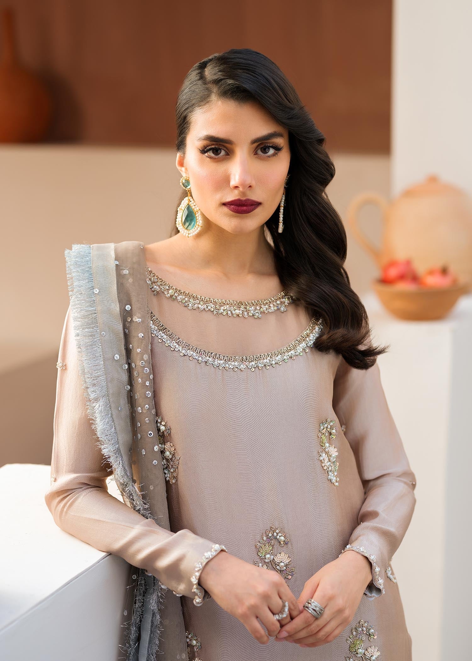 Mahum Asad | Raising The Bar | Sand by Mahum Asad - Designer Dress - Type: Ladies Clothes - Available at Libayah - 100% Original