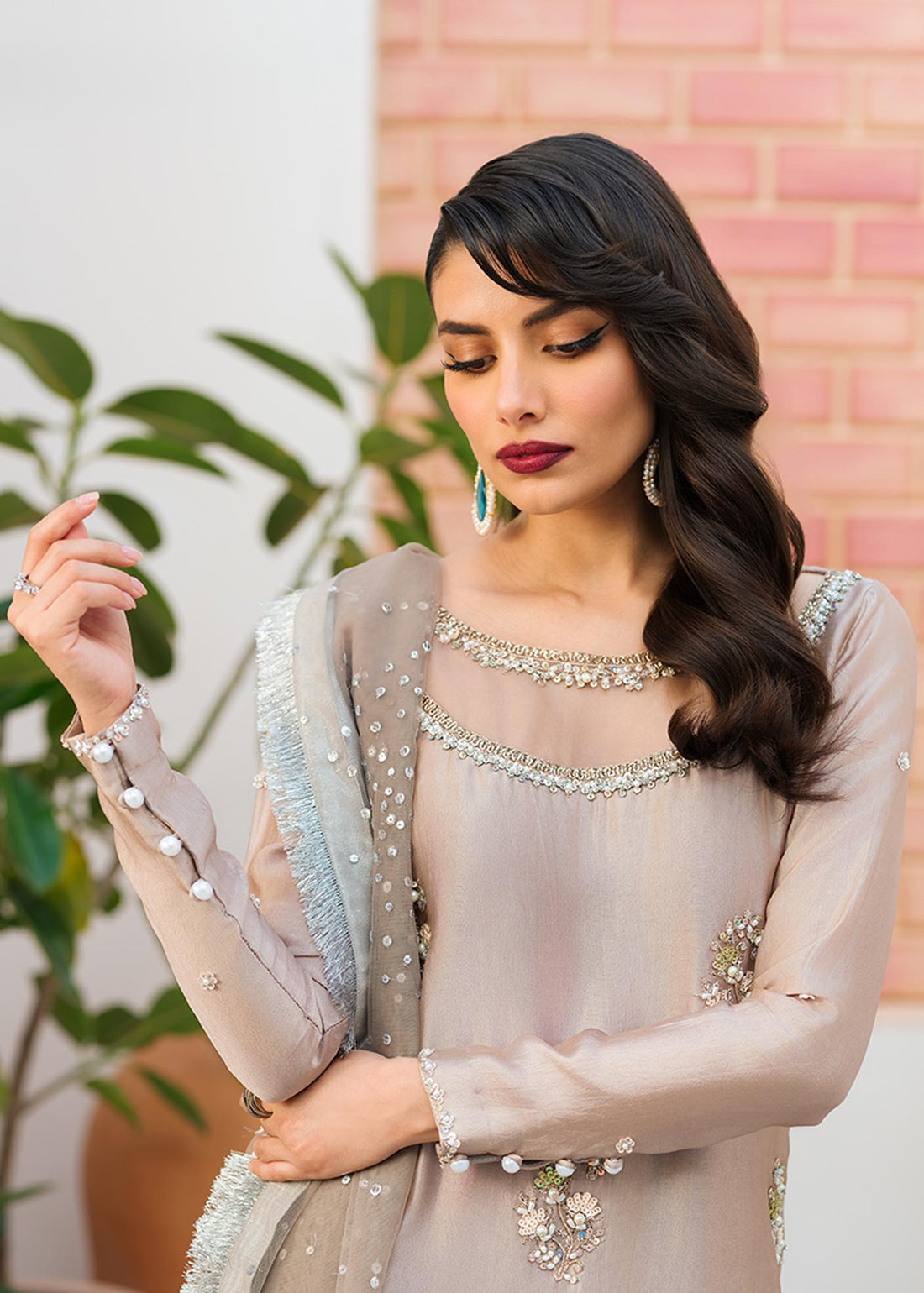 Mahum Asad | Raising The Bar | Sand by Mahum Asad - Designer Dress - Type: Ladies Clothes - Available at Libayah - 100% Original