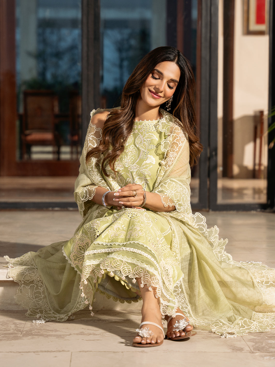 Izel | Mahveen Festive Lawn 25 | MARWA by Izel - Designer Dress - Type: Ladies Clothes - Available at Libayah - 100% Original