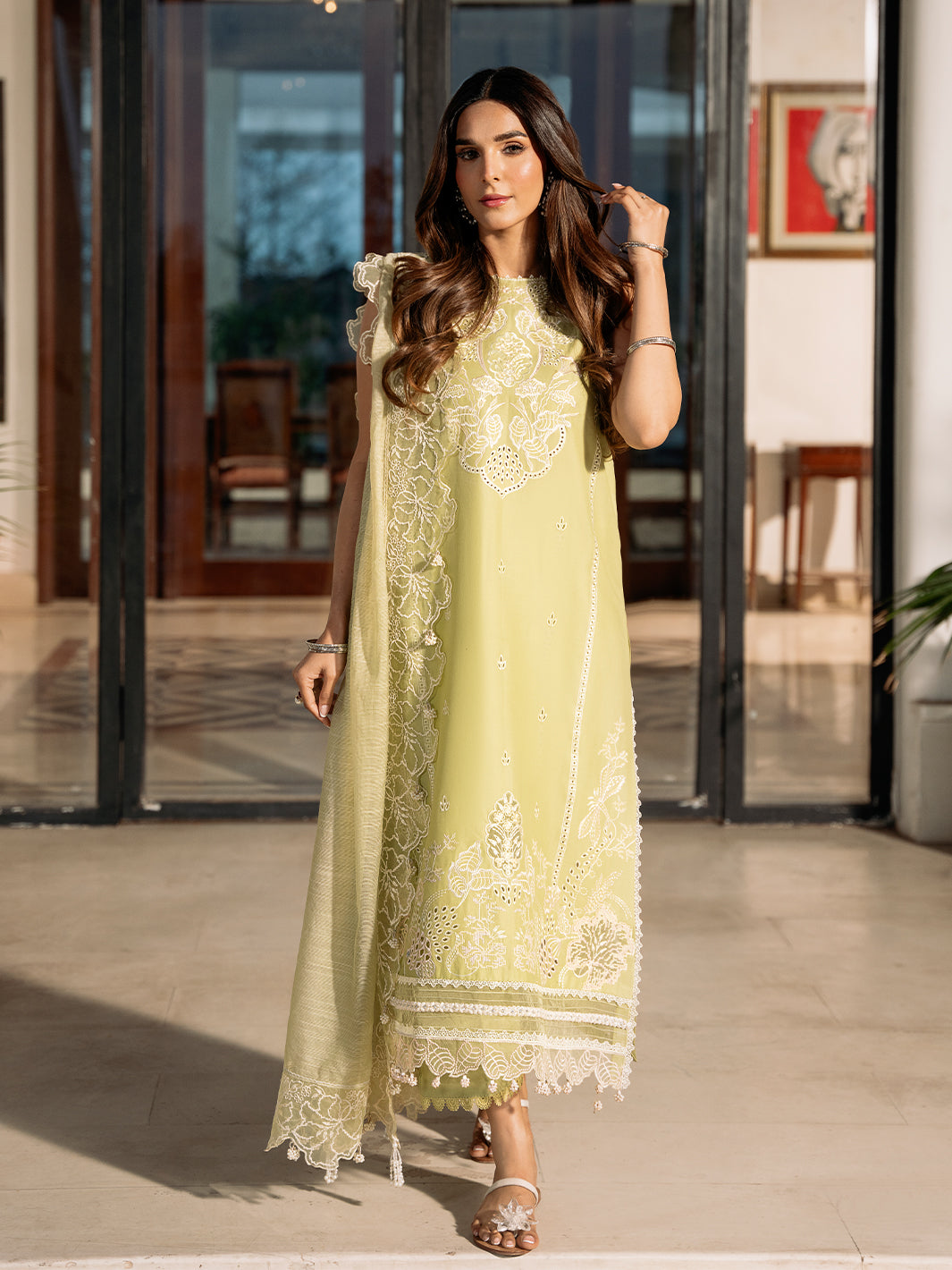 Izel | Mahveen Festive Lawn 25 | MARWA by Izel - Designer Dress - Type: Ladies Clothes - Available at Libayah - 100% Original