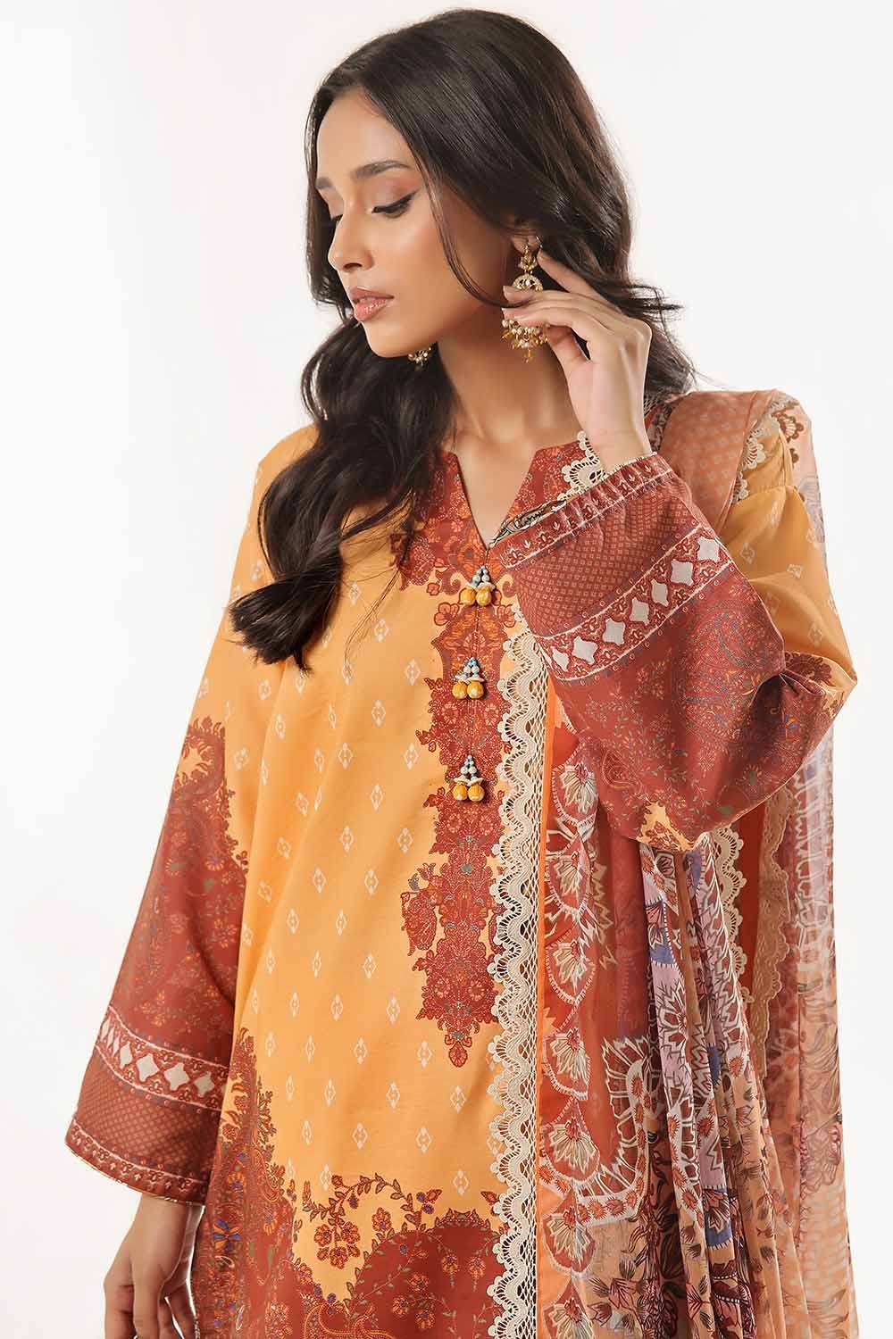 Gul Ahmed | MalMal Collection 24 | MFL-42002 by Gul Ahmed - Designer Dress - Type: Luxury - Available at Libayah - 100% Original