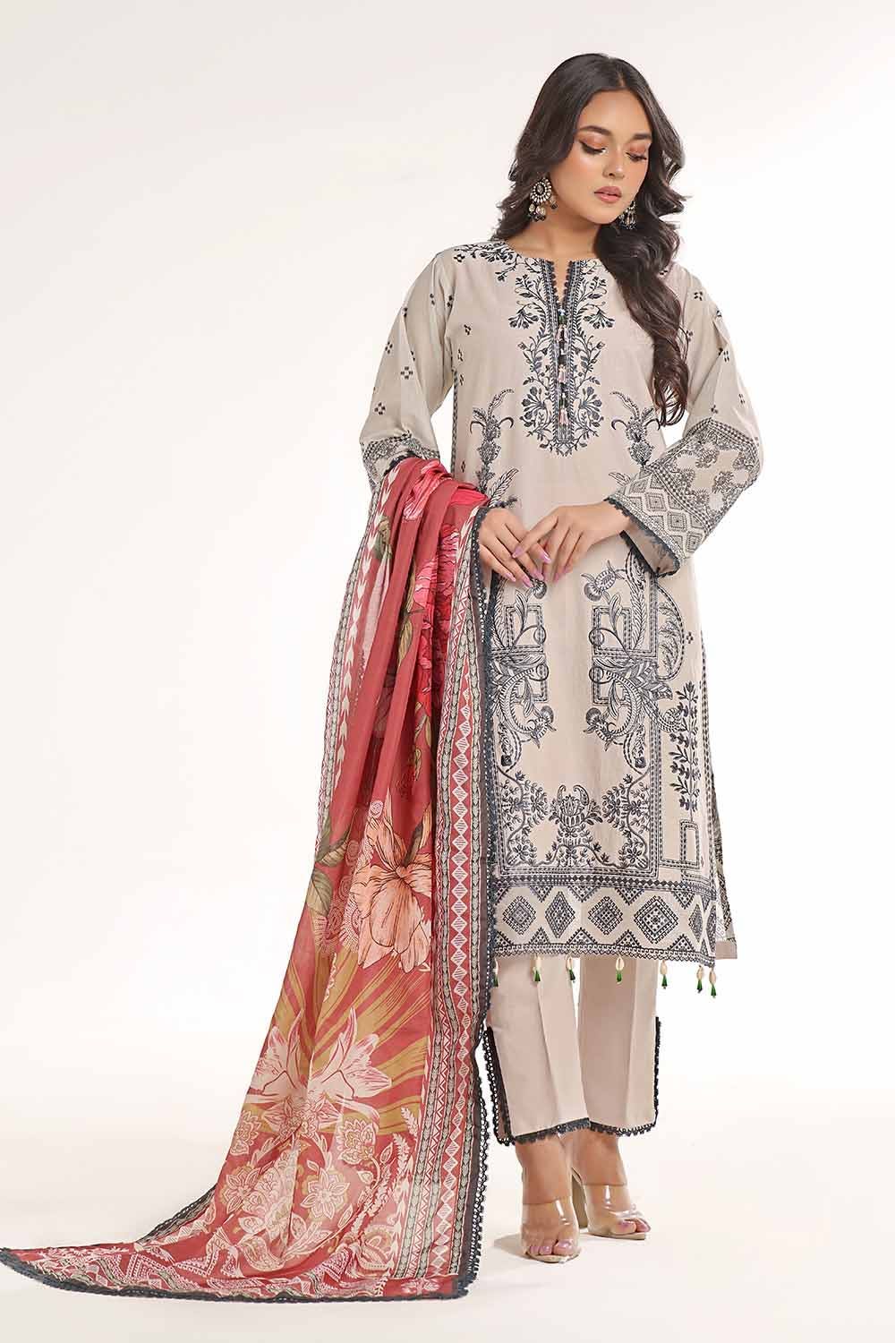 Gul Ahmed | MalMal Collection 24 | MFL-42004 by Gul Ahmed - Designer Dress - Type: Luxury - Available at Libayah - 100% Original