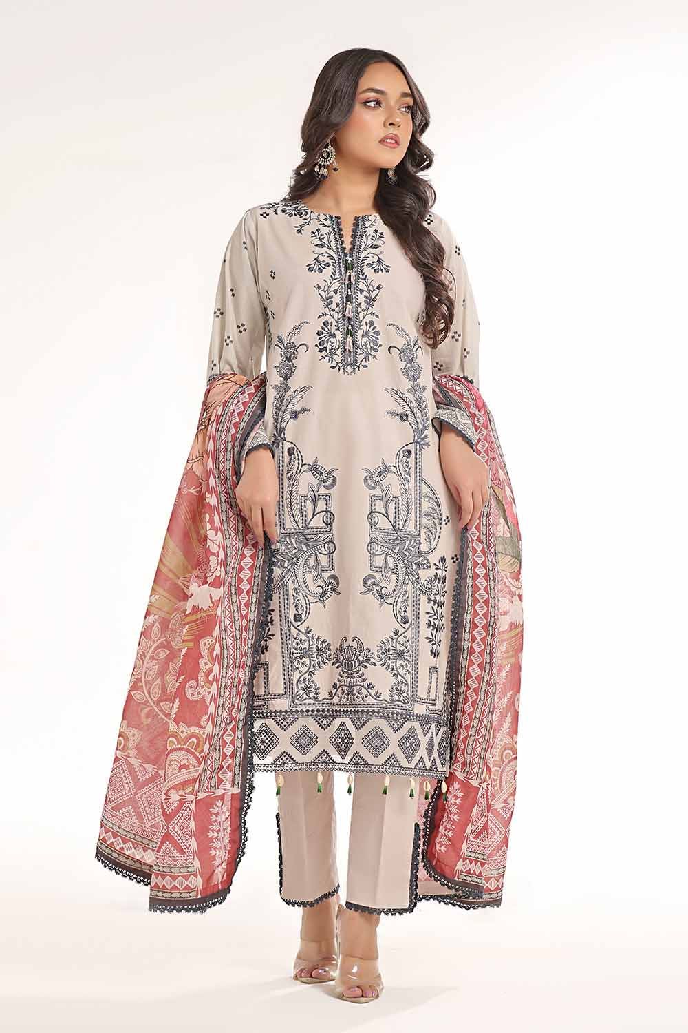 Gul Ahmed | MalMal Collection 24 | MFL-42004 by Gul Ahmed - Designer Dress - Type: Luxury - Available at Libayah - 100% Original