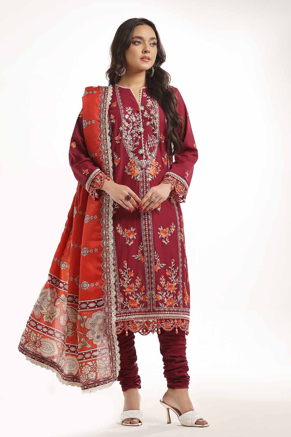 Gul Ahmed | MalMal Collection 24 | MFL-42005 by Gul Ahmed - Designer Dress - Type: Luxury - Available at Libayah - 100% Original