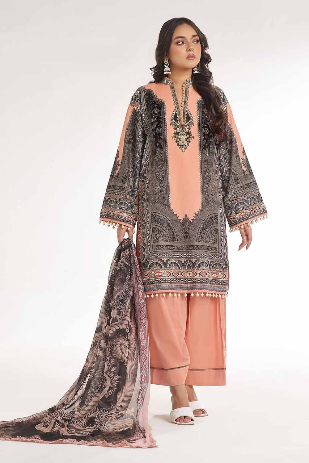 Gul Ahmed | MalMal Collection 24 | MFL-42008 by Gul Ahmed - Designer Dress - Type: Luxury - Available at Libayah - 100% Original