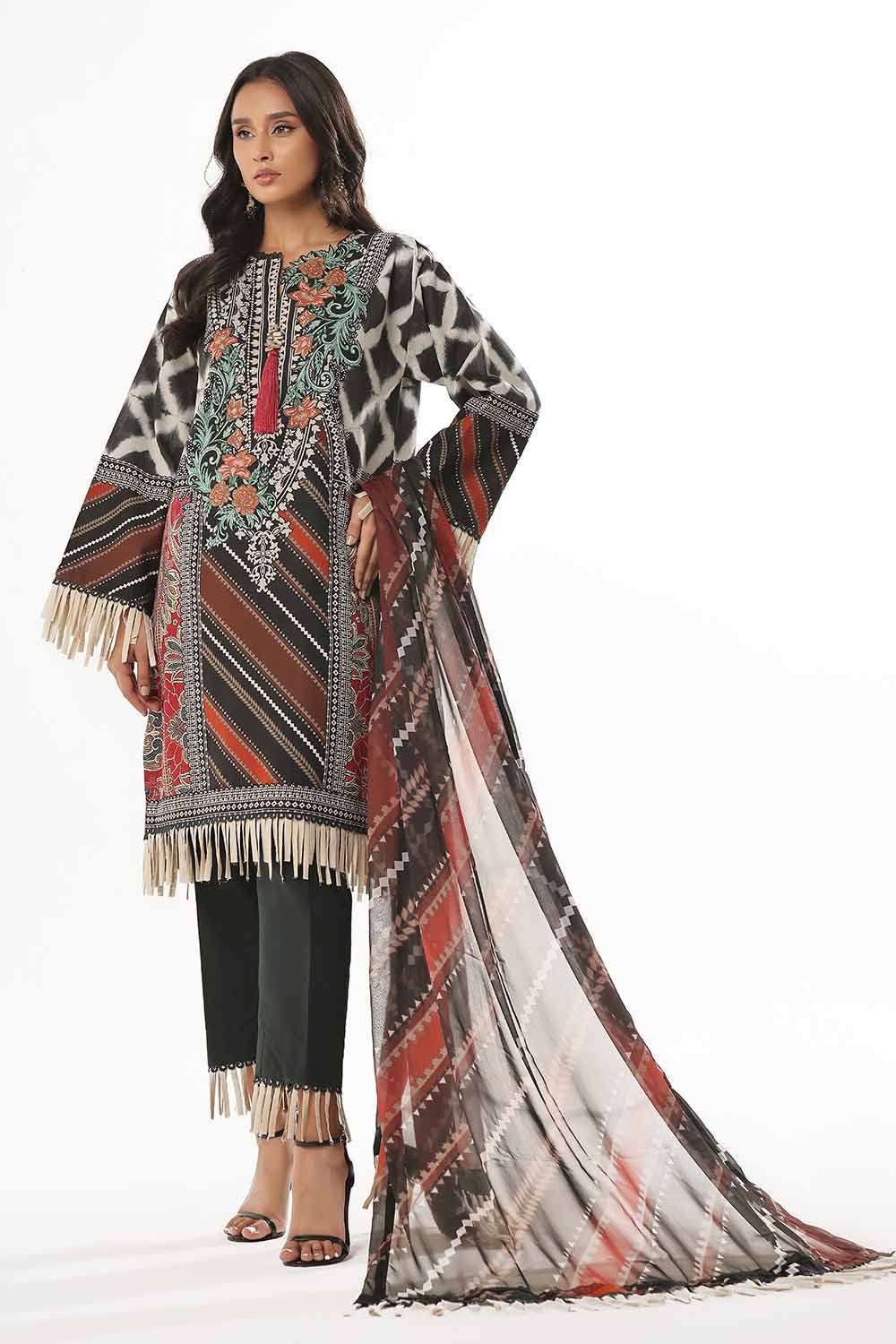 Gul Ahmed | MalMal Collection 24 | MFL-42009 by Gul Ahmed - Designer Dress - Type: Luxury - Available at Libayah - 100% Original