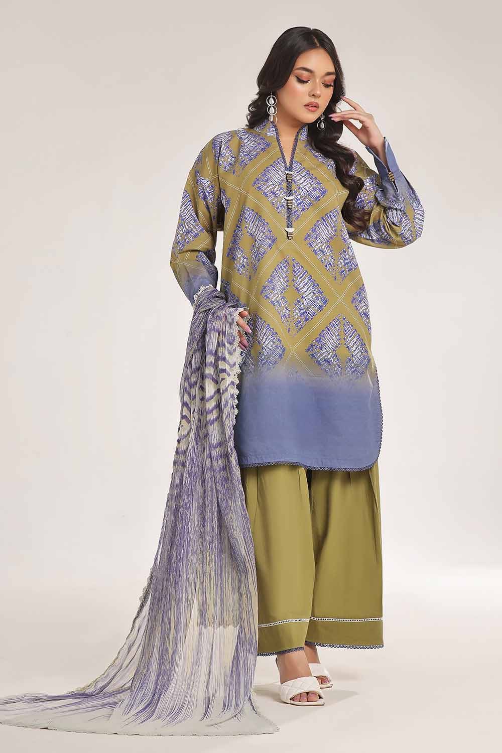 Gul Ahmed | MalMal Collection 24 | MFL-42010 by Gul Ahmed - Designer Dress - Type: Luxury - Available at Libayah - 100% Original