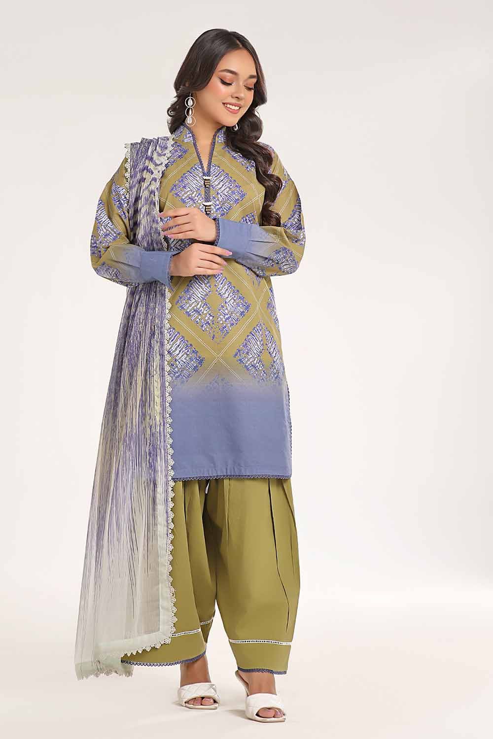 Gul Ahmed | MalMal Collection 24 | MFL-42010 by Gul Ahmed - Designer Dress - Type: Luxury - Available at Libayah - 100% Original