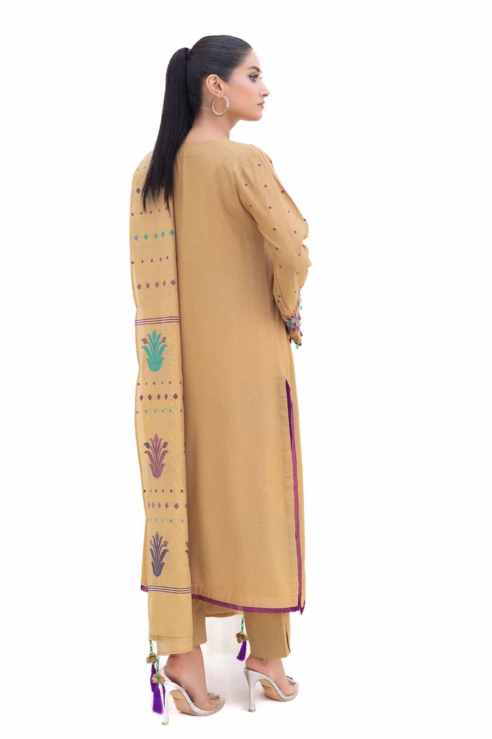 Gul Ahmed | Winter Collection 24 | Karandi Suit with Jacquard Dupatta MJ-42057 by Gul Ahmed - Designer Dress - Type: Ladies Clothes - Available at Libayah - 100% Original