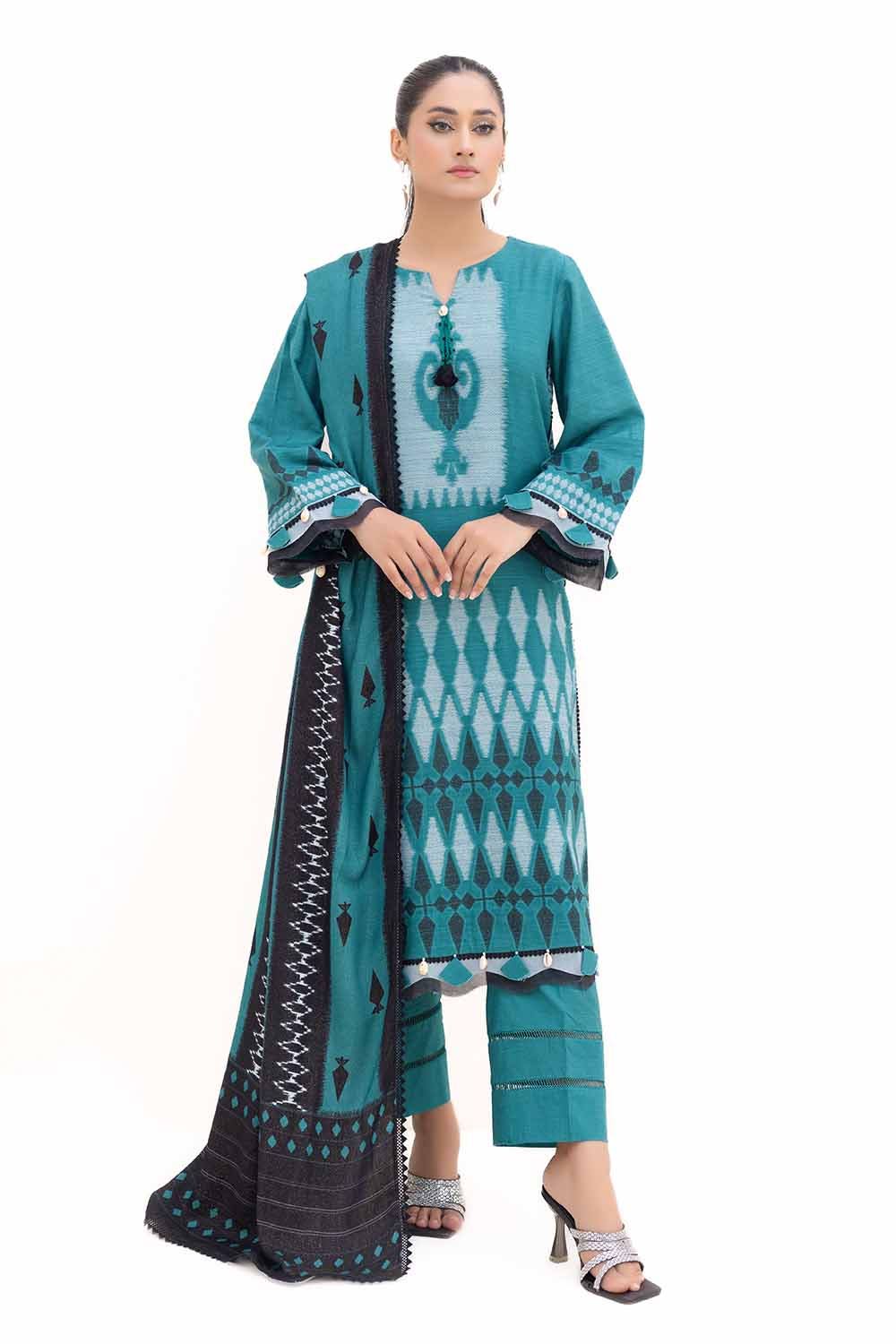 Gul Ahmed | Winter Collection 24 | Pashmina Dupatta MJ-42058 by Gul Ahmed - Designer Dress - Type: Ladies Clothes - Available at Libayah - 100% Original