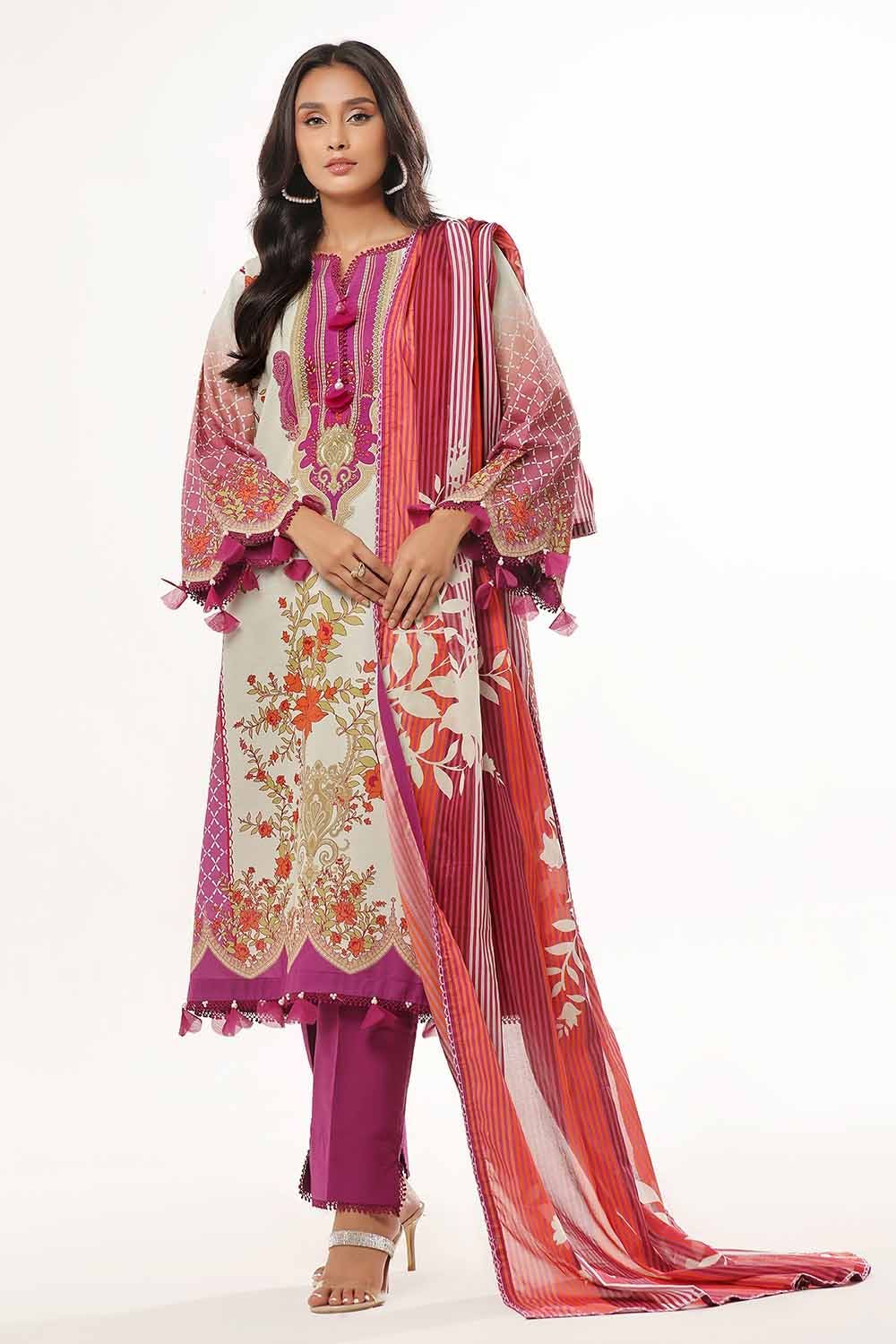 Gul Ahmed | MalMal Collection 24 | ML-42001 by Gul Ahmed - Designer Dress - Type: Luxury - Available at Libayah - 100% Original