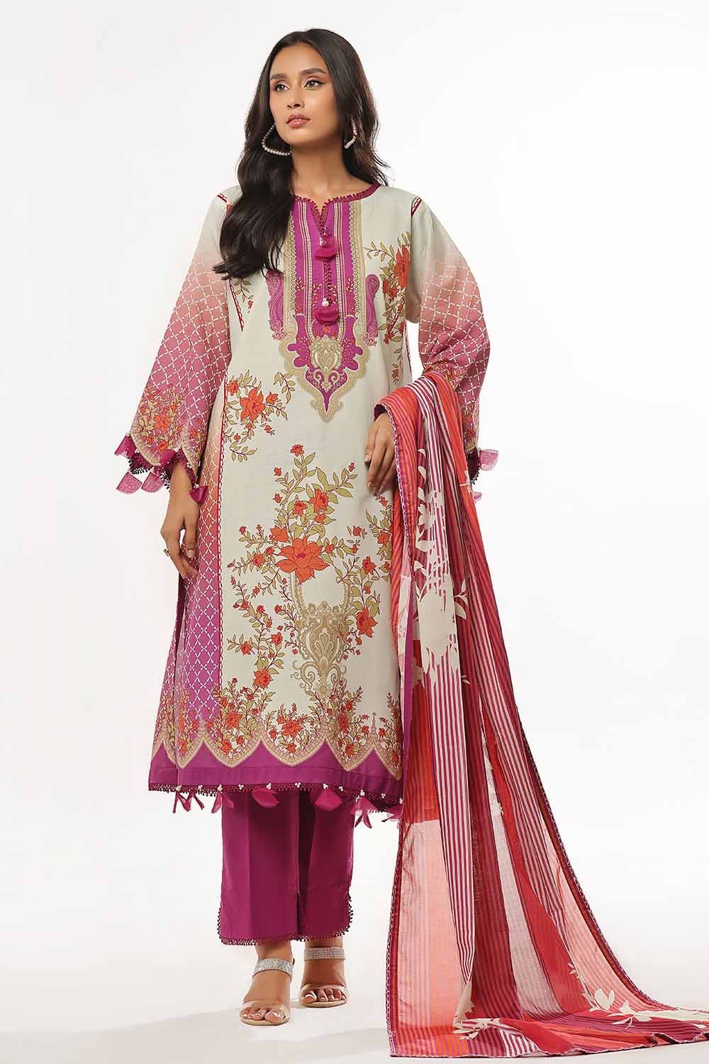 Gul Ahmed | MalMal Collection 24 | ML-42001 by Gul Ahmed - Designer Dress - Type: Luxury - Available at Libayah - 100% Original