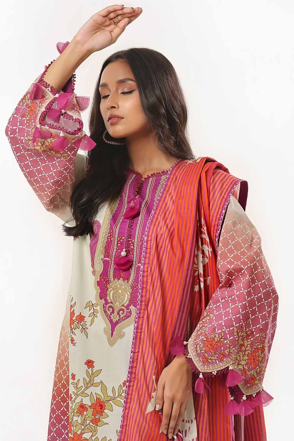 Gul Ahmed | MalMal Collection 24 | ML-42001 by Gul Ahmed - Designer Dress - Type: Luxury - Available at Libayah - 100% Original