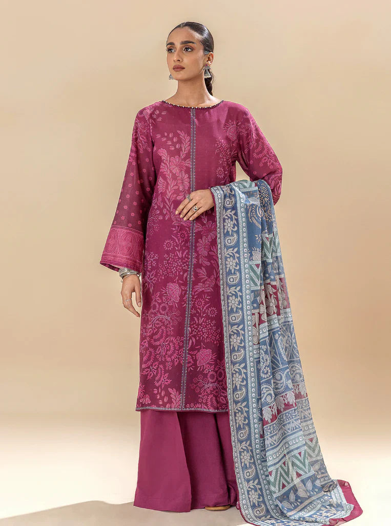 Morbagh | Lawn Collection 24 | WINE WARMTH by Morbagh - Designer Dress - Type: Ladies Clothes - Available at Libayah - 100% Original