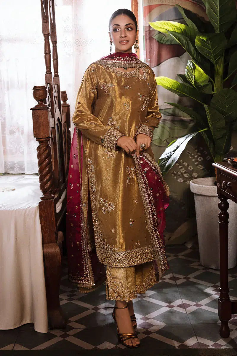 Mushq | Sunehri Anmol Edit | Zaisha by Mushq - Designer Dress  - Type : Wedding Dress - Available at Libayah - 100% Original 