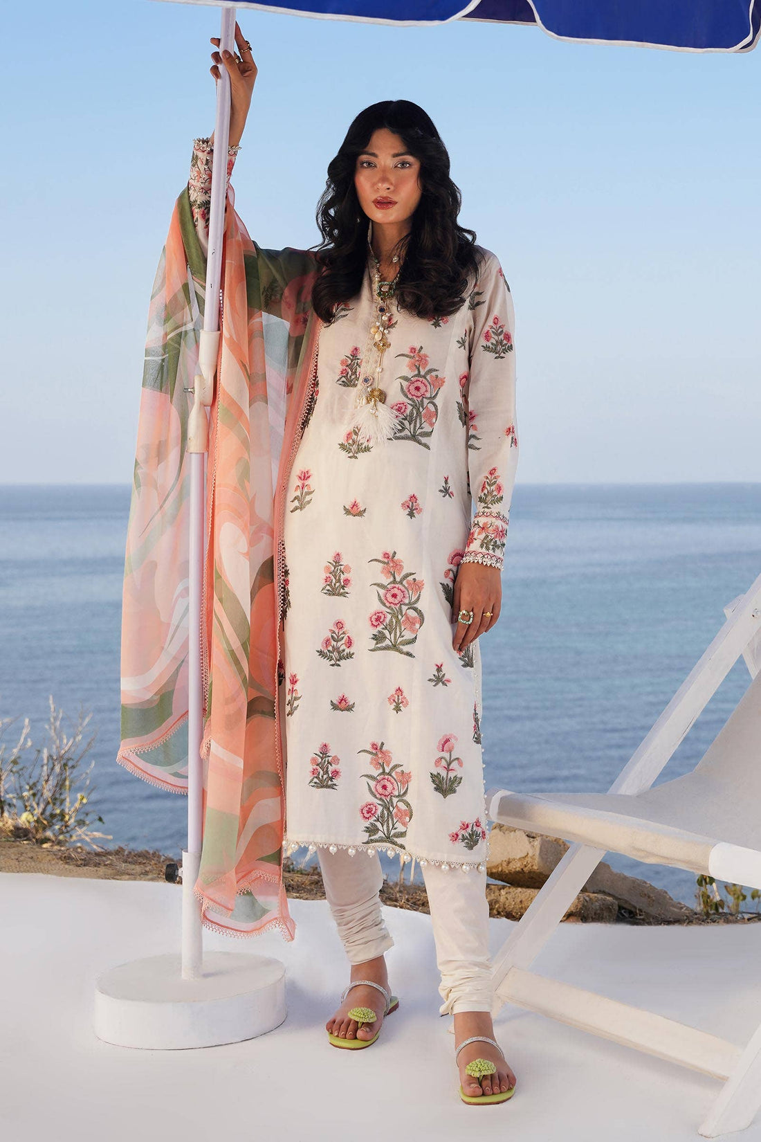Sana Safinaz | Muzlin Spring 24 | M241-010A-CJ by Sana Safinaz - Designer Dress - Type: Ladies Clothes - Available at Libayah - 100% Original