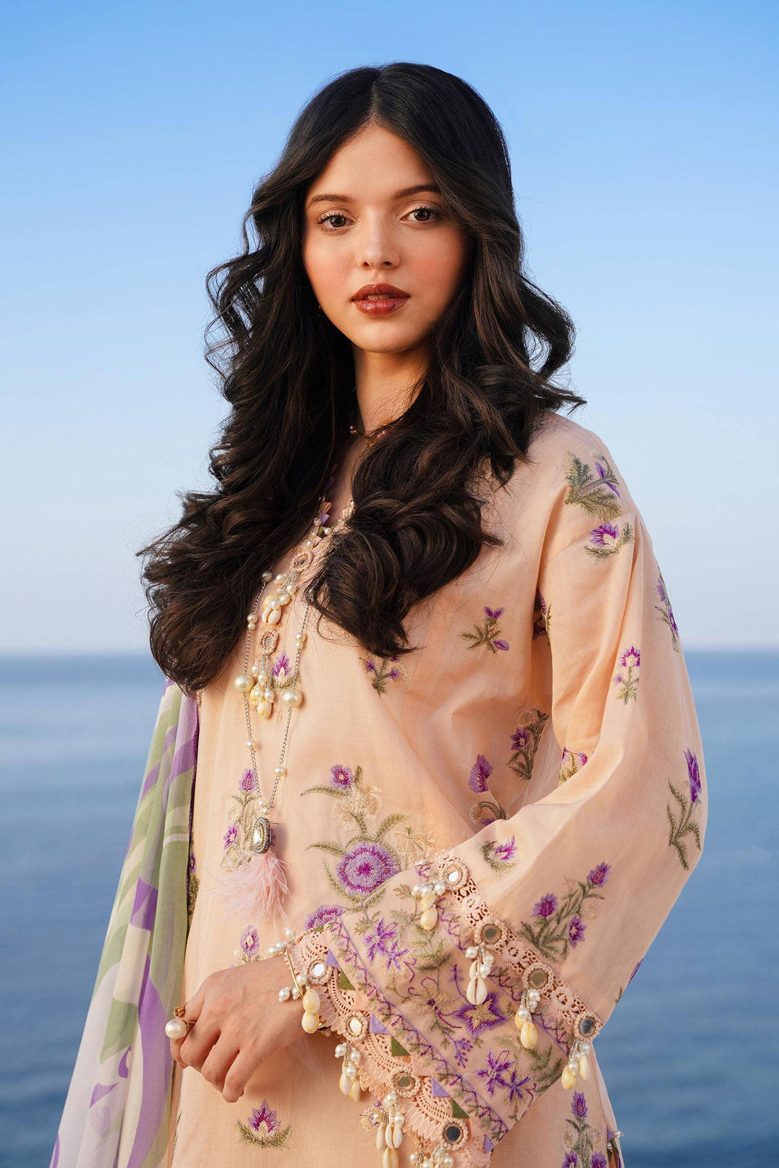 Sana Safinaz | Muzlin Spring 24 | M241-010B-CJ by Sana Safinaz - Designer Dress - Type: Ladies Clothes - Available at Libayah - 100% Original