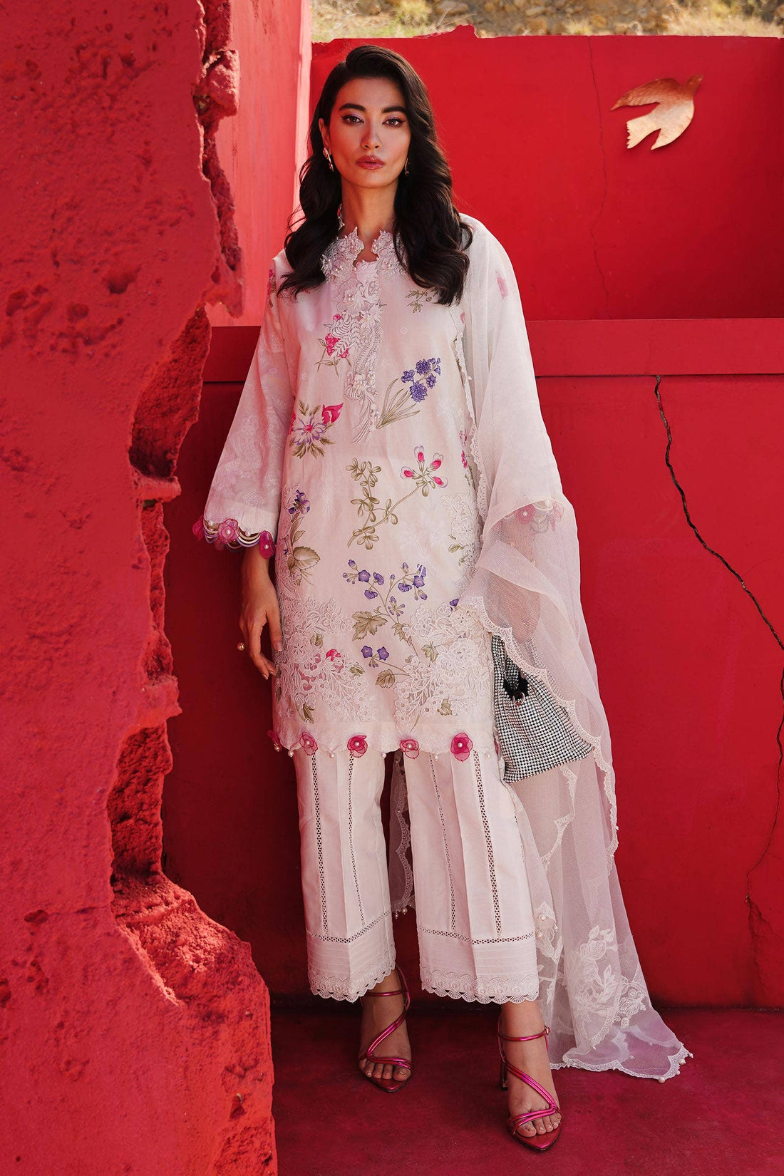 Sana Safinaz | Muzlin Spring 24 | M241-011A-CW by Sana Safinaz - Designer Dress - Type: Ladies Clothes - Available at Libayah - 100% Original