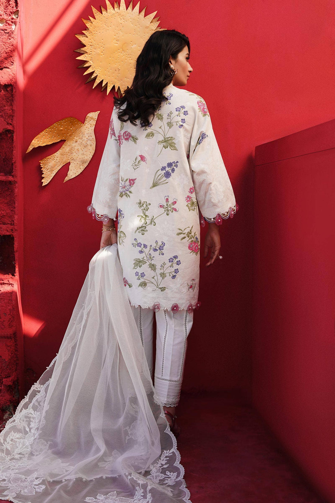 Sana Safinaz | Muzlin Spring 24 | M241-011A-CW by Sana Safinaz - Designer Dress - Type: Ladies Clothes - Available at Libayah - 100% Original