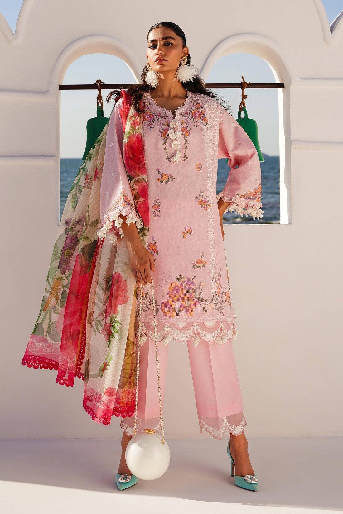 Sana Safinaz | Muzlin Spring 24 | M241-016A-CL by Sana Safinaz - Designer Dress - Type: Ladies Clothes - Available at Libayah - 100% Original