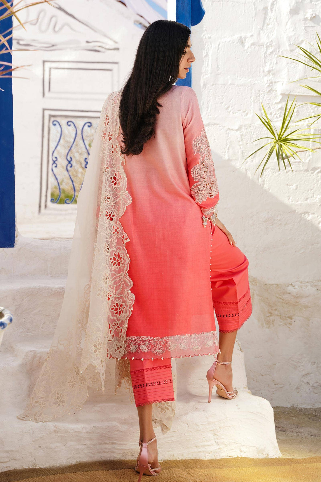 Sana Safinaz | Muzlin Spring 24 | M241-017A-CW by Sana Safinaz - Designer Dress - Type: Ladies Clothes - Available at Libayah - 100% Original