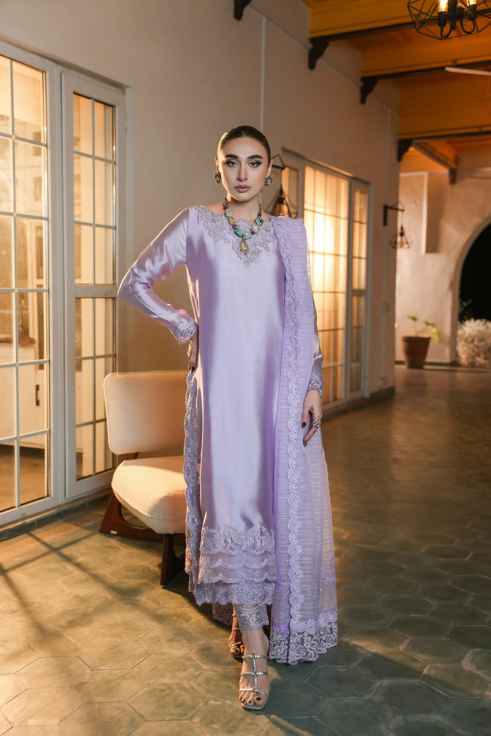 Nilofer Shahid | Verve Summer 24 | Dynamic Diva (3pc)- Verve SS 24 by Nilofer Shahid - Designer Dress - Type: Ladies Clothes - Available at Libayah - 100% Original