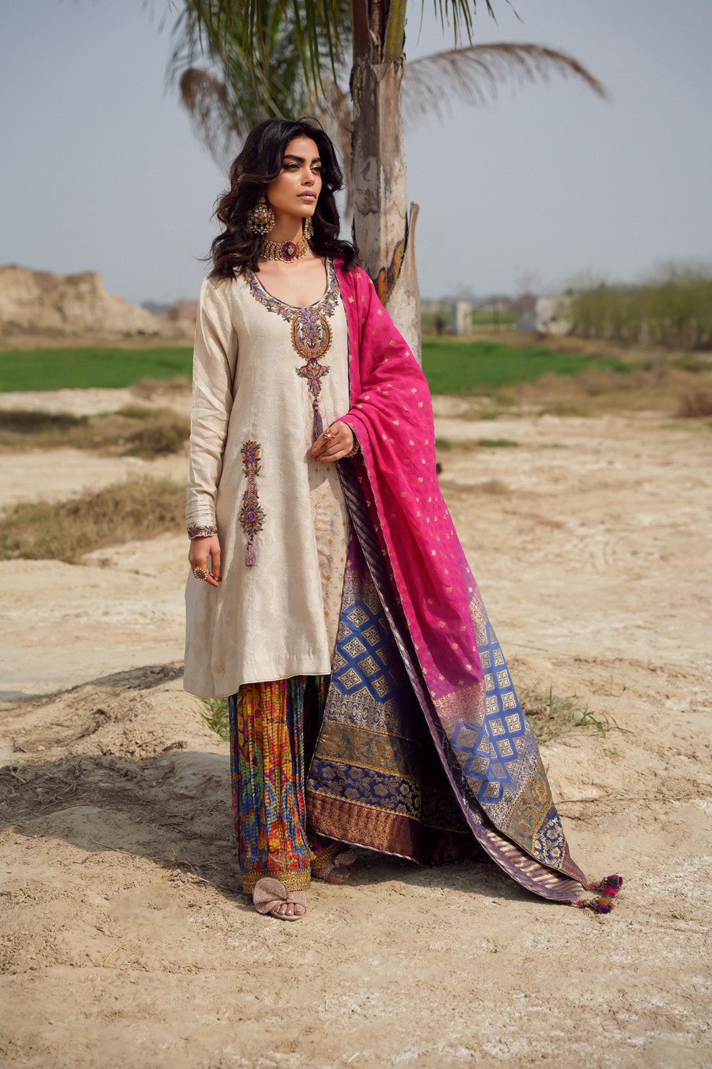 Nilofer Shahid | Verve Summer 24 | Verena (3pc)   Verve SS 24 by Nilofer Shahid - Designer Dress - Type: Ladies Clothes - Available at Libayah - 100% Original