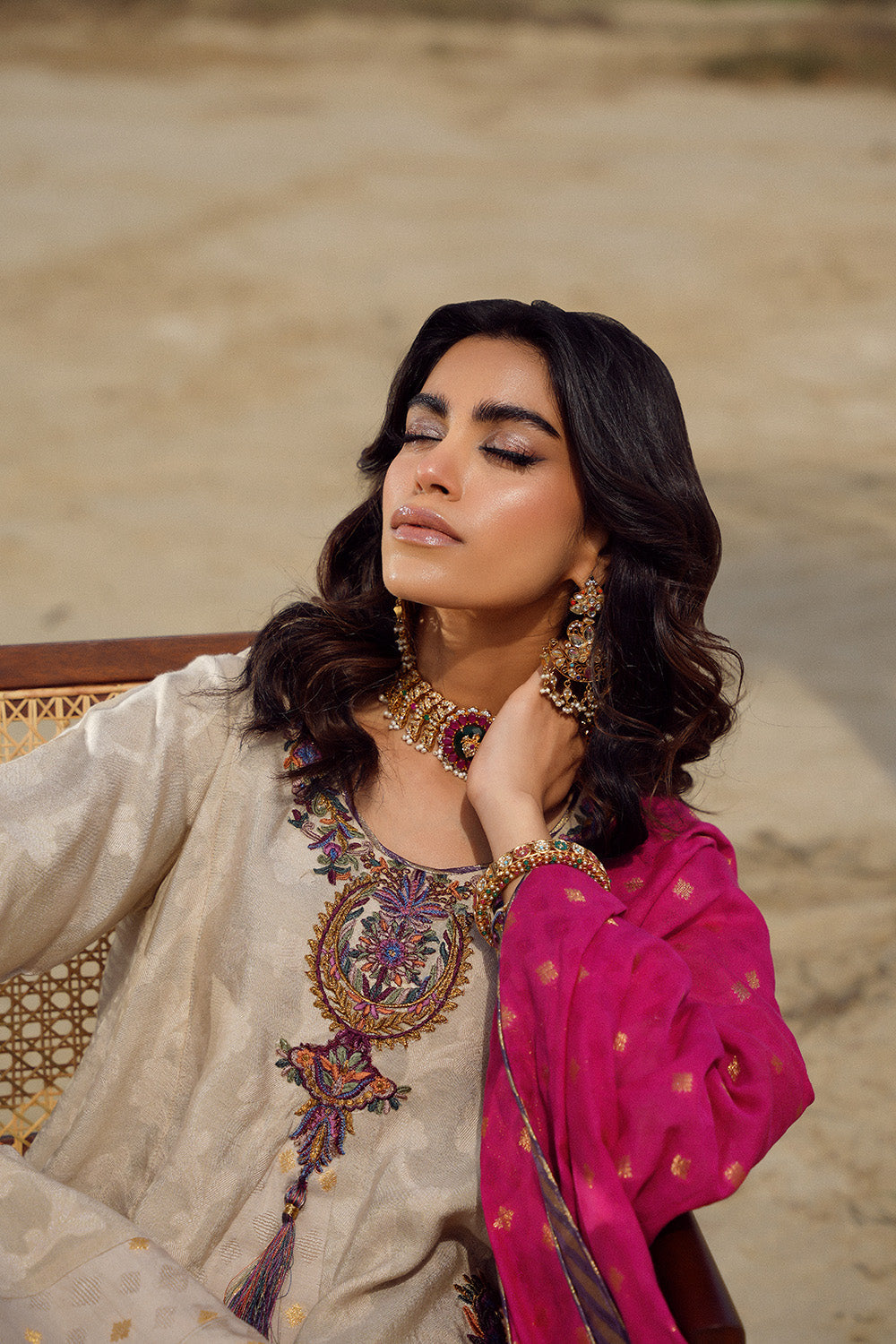 Nilofer Shahid | Verve Summer 24 | Verena (3pc)   Verve SS 24 by Nilofer Shahid - Designer Dress - Type: Ladies Clothes - Available at Libayah - 100% Original